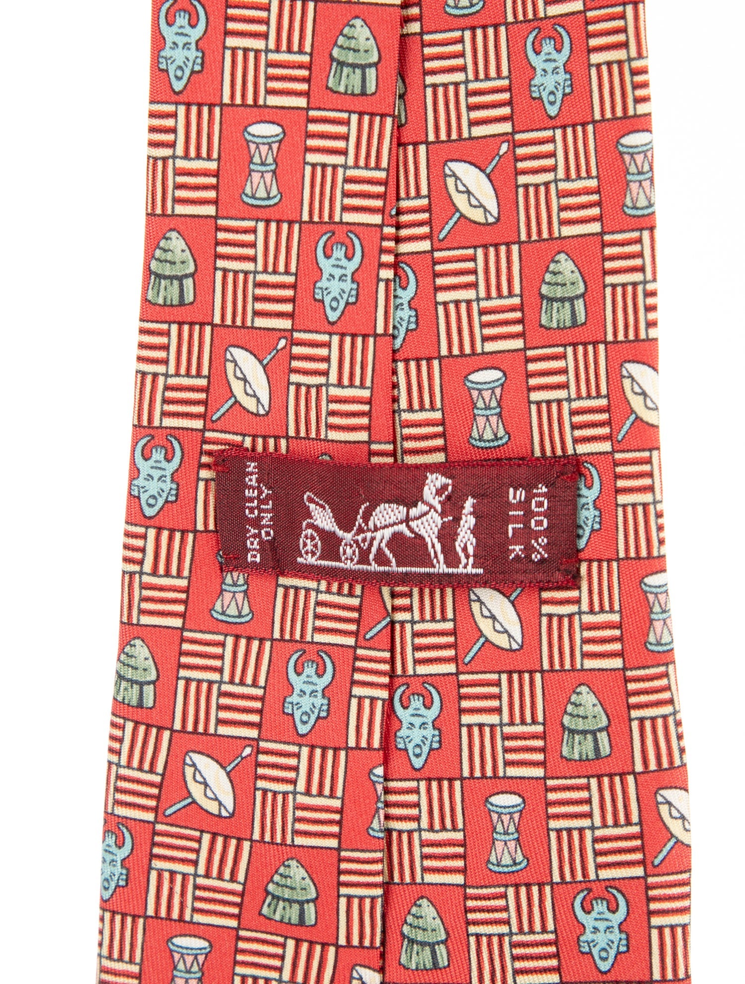 Hermès Silk Pattern Print Tie