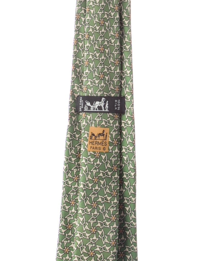 Hermès Patter Print Silk Tie