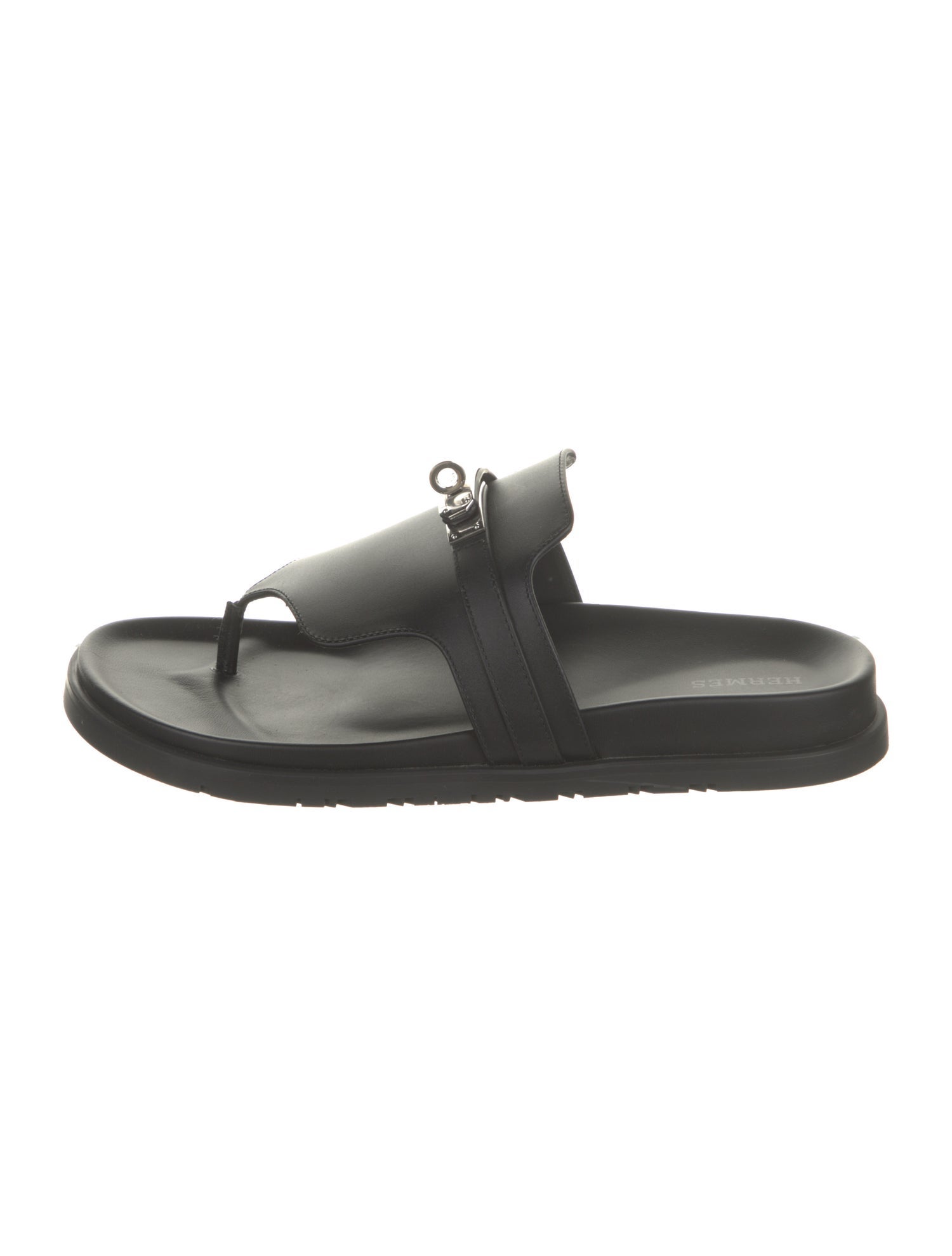 靴 Vintage Gucci Black Leather Sandals 35 Gucci Vintage Leather Slides - Black Sandals, Shoes - GUC1782656