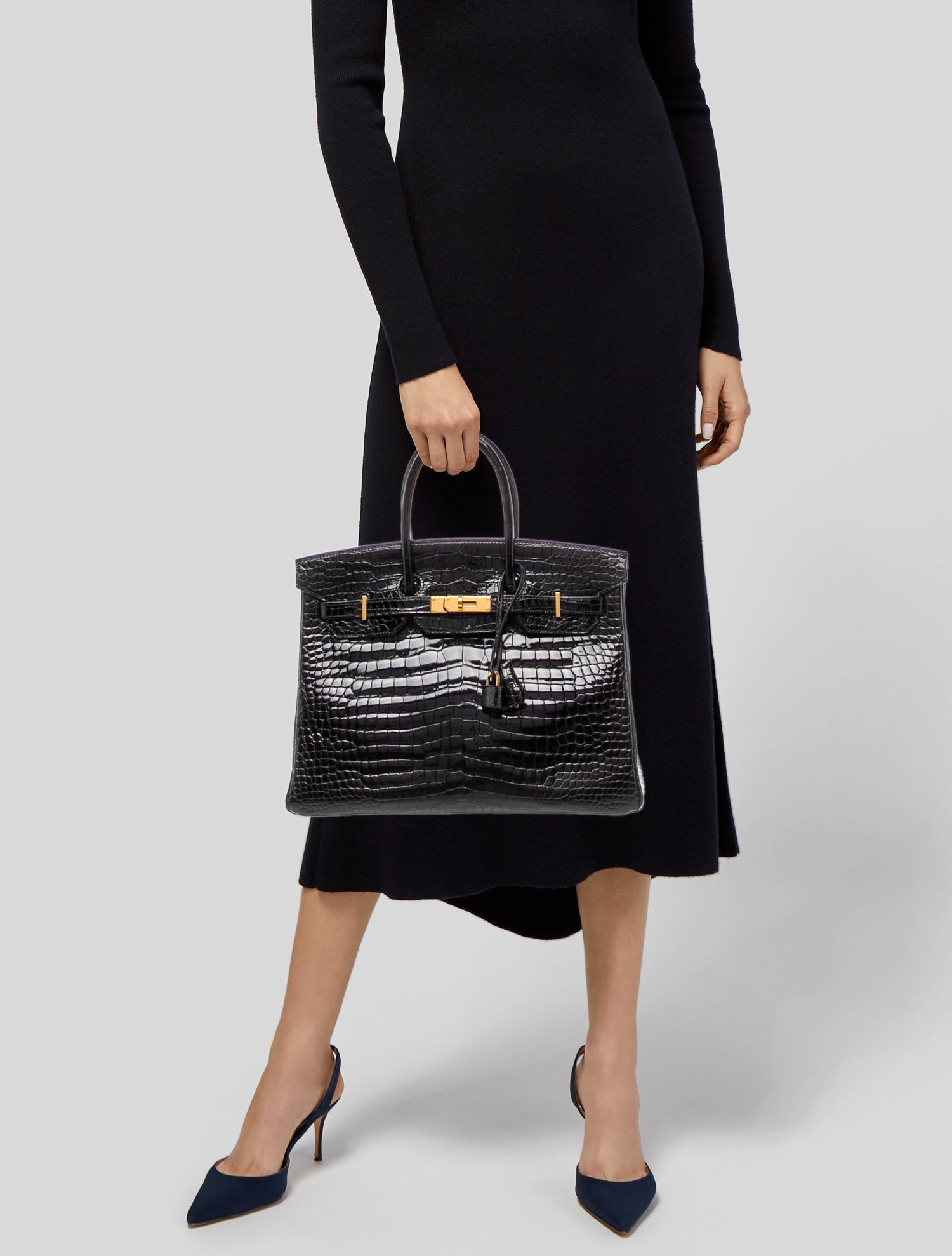 Hermès Shiny Porosus Crocodile Birkin 35