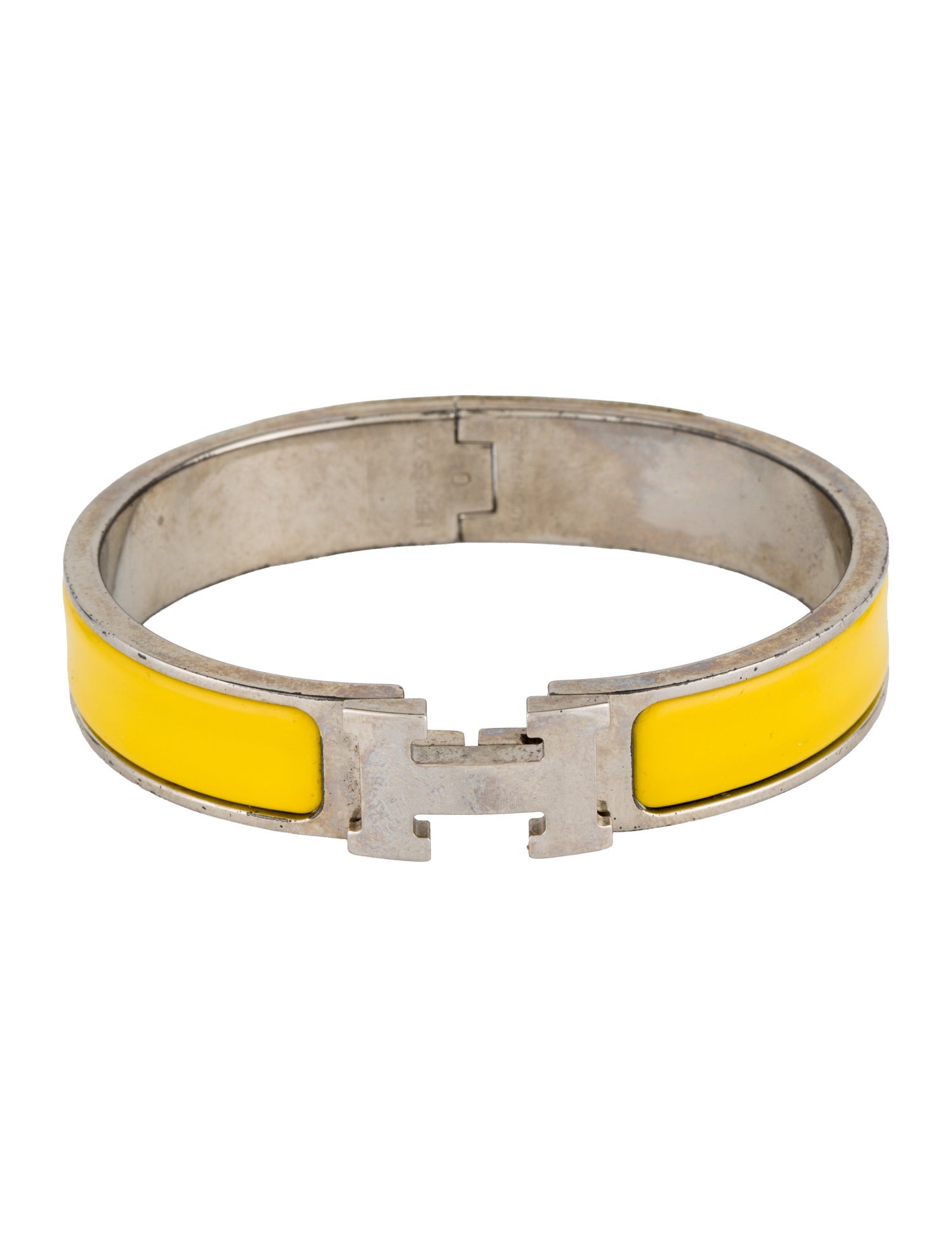 Hermès Enamel Clic H Bangle Bracelet