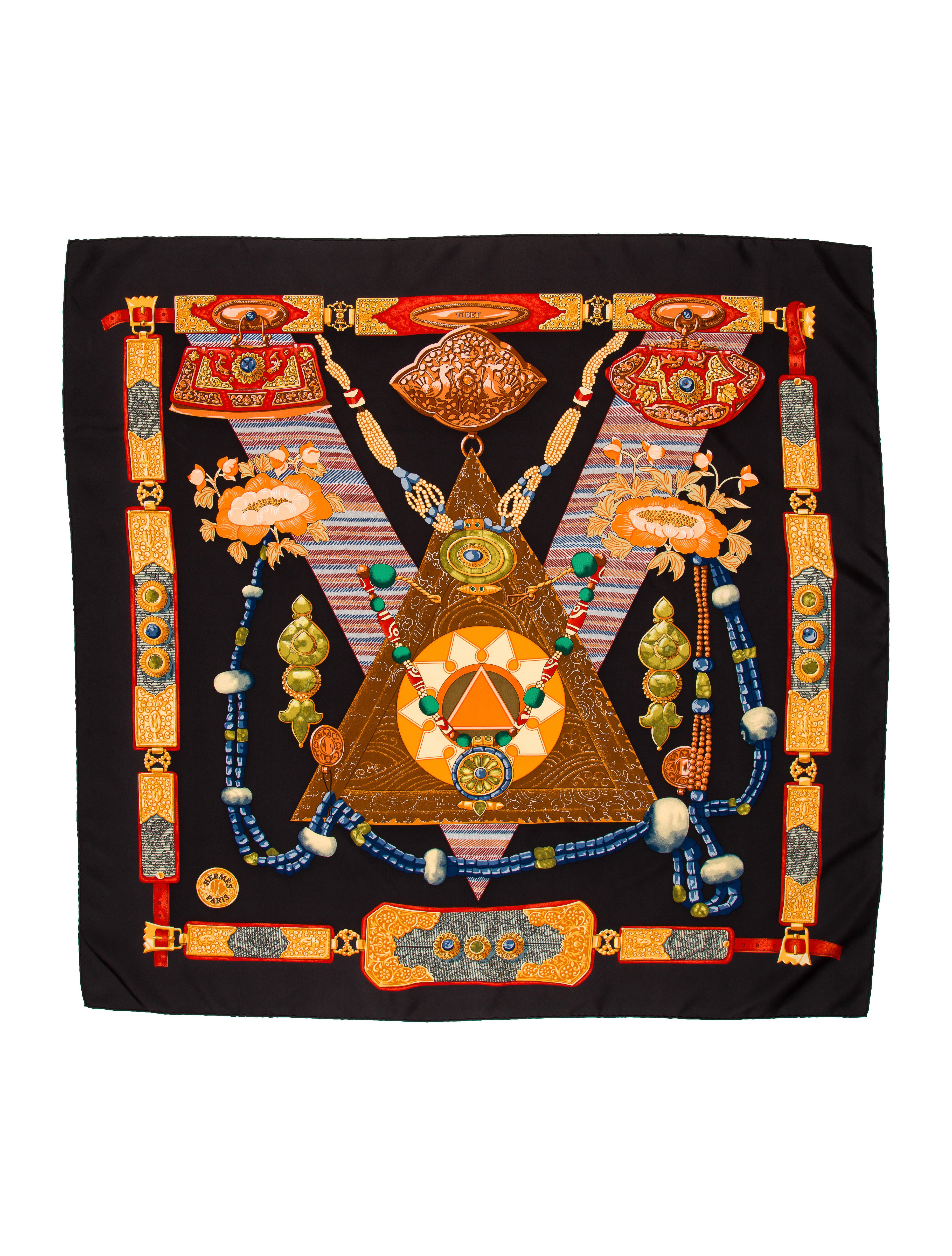Hermès Tibet Scarf Black Scarves and Shawls, Accessories HER89835