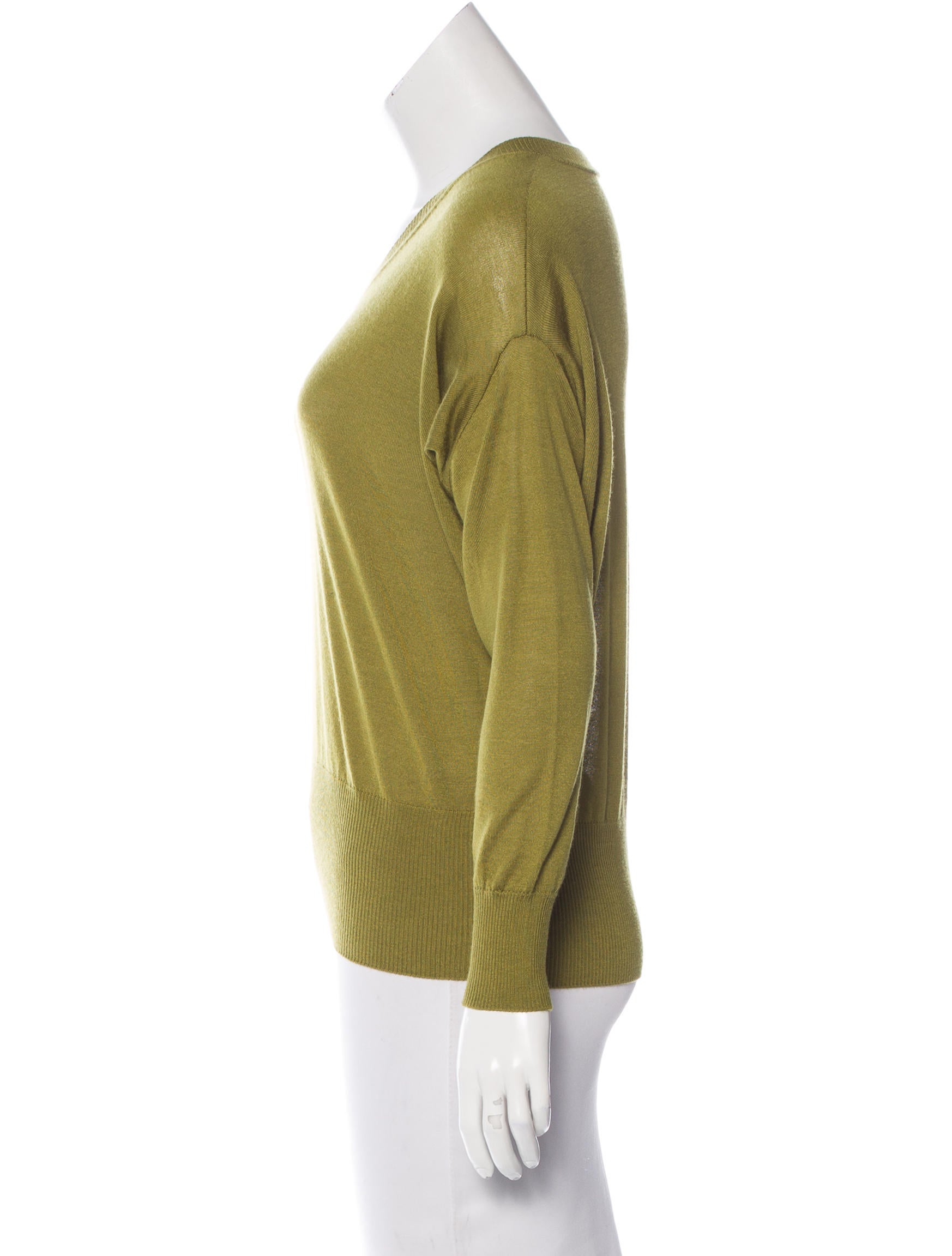 Hermès Cashmere & SilkBlend Sweater Green Knitwear, Clothing