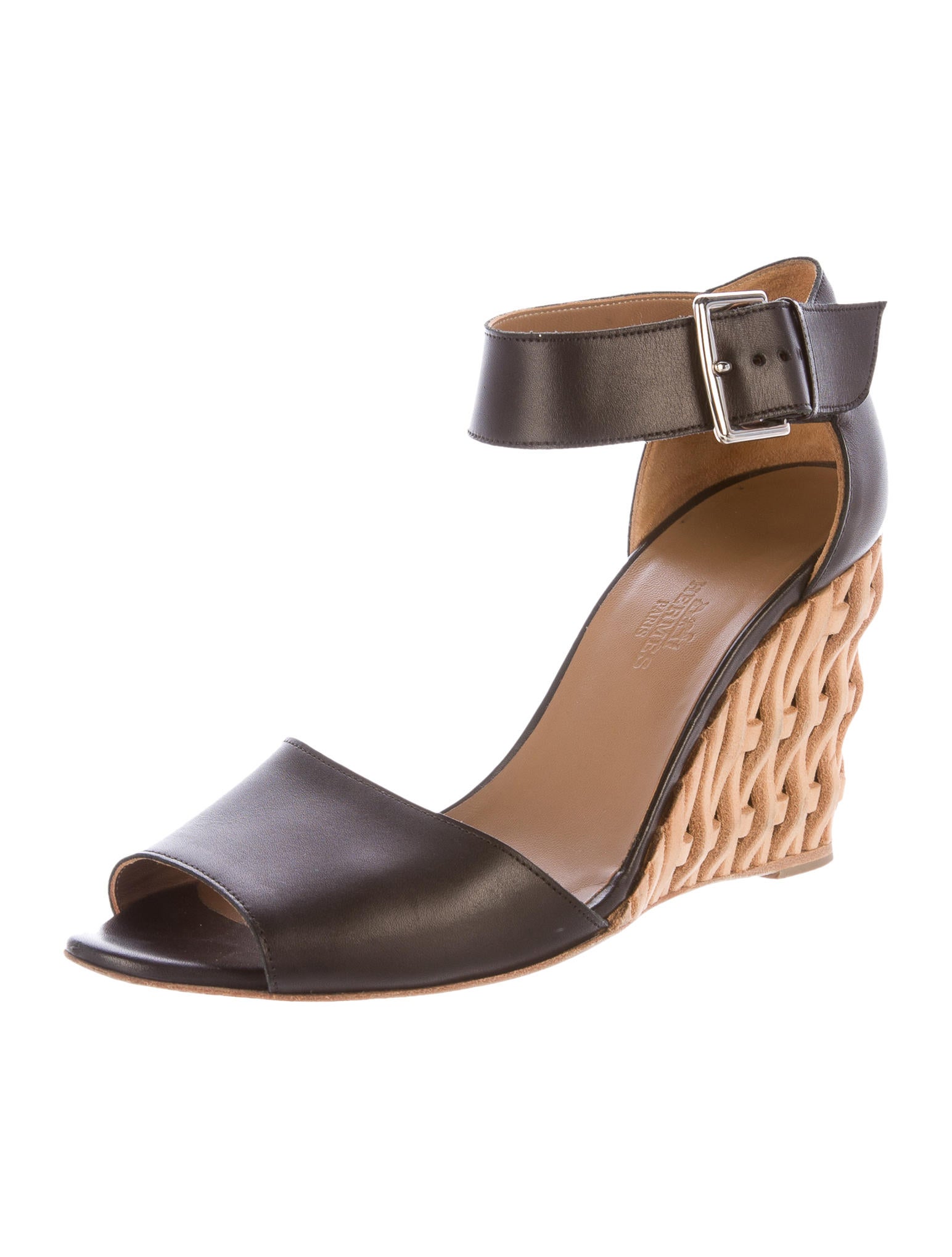 HermÃ¨s Woven Wedge Sandals - Shoes - HER92797 | The RealReal