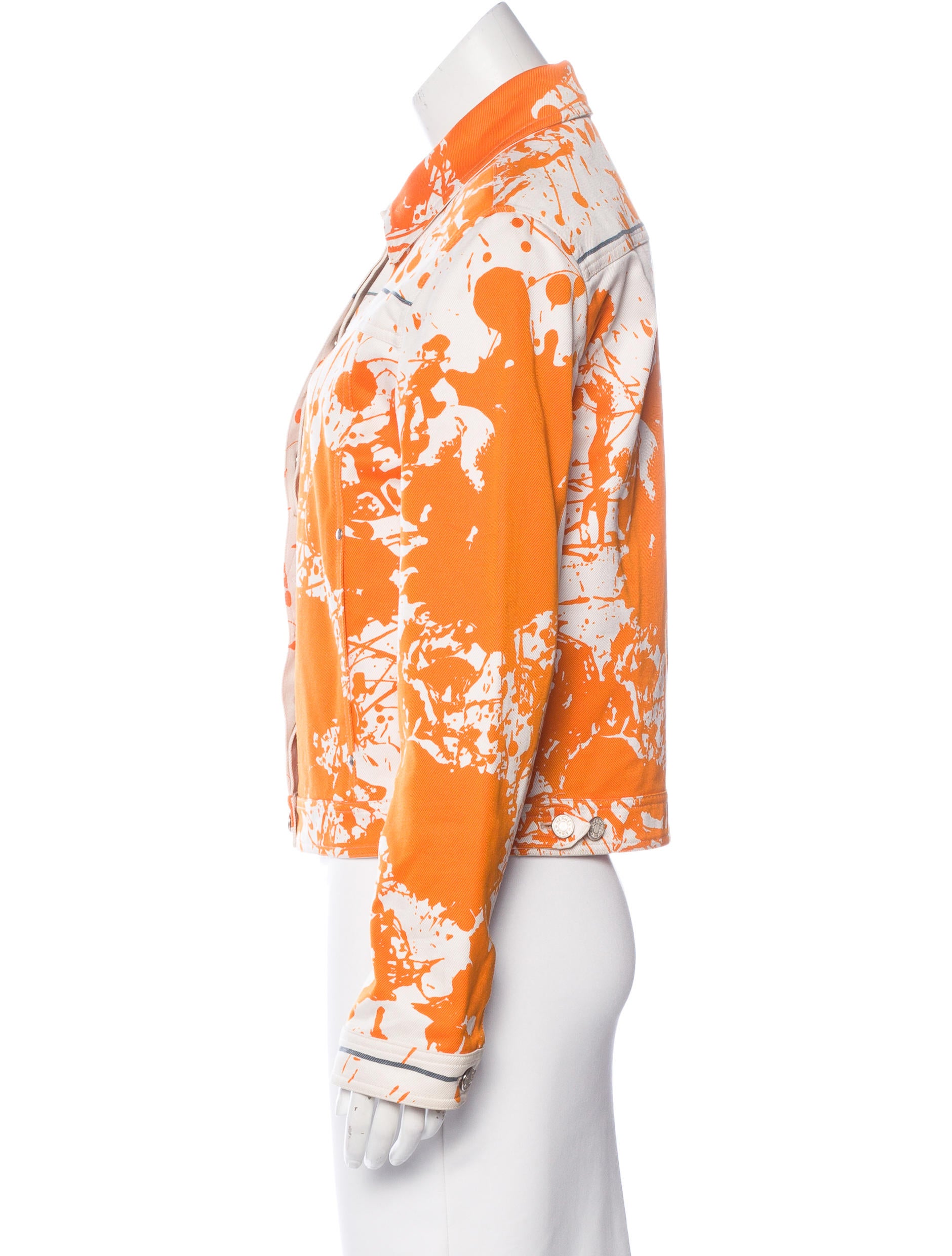 Hermès Cheval Surprise Denim Jacket Orange Jackets, Clothing HER92881 The RealReal