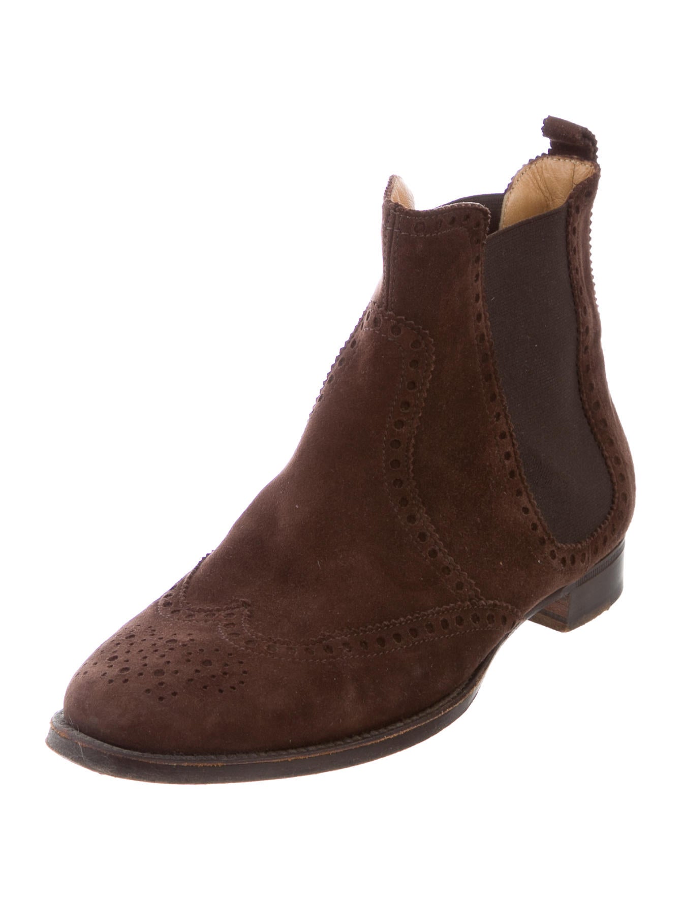 Hermès Brighton Brogue Ankle Boots Brown Boots, Shoes HER99416