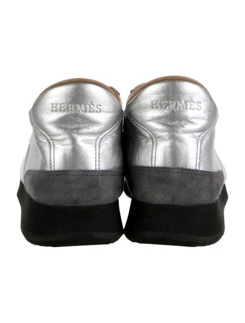 Hermès Leather Colorblock Pattern Sneakers