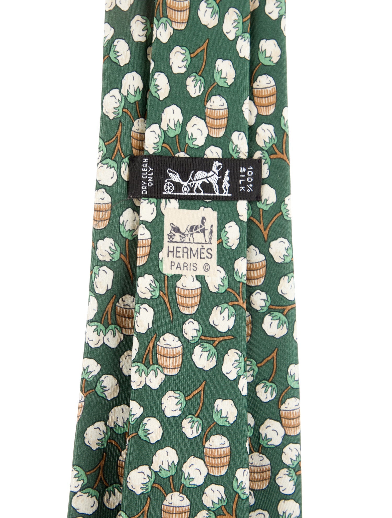 Hermès pattern silk tie