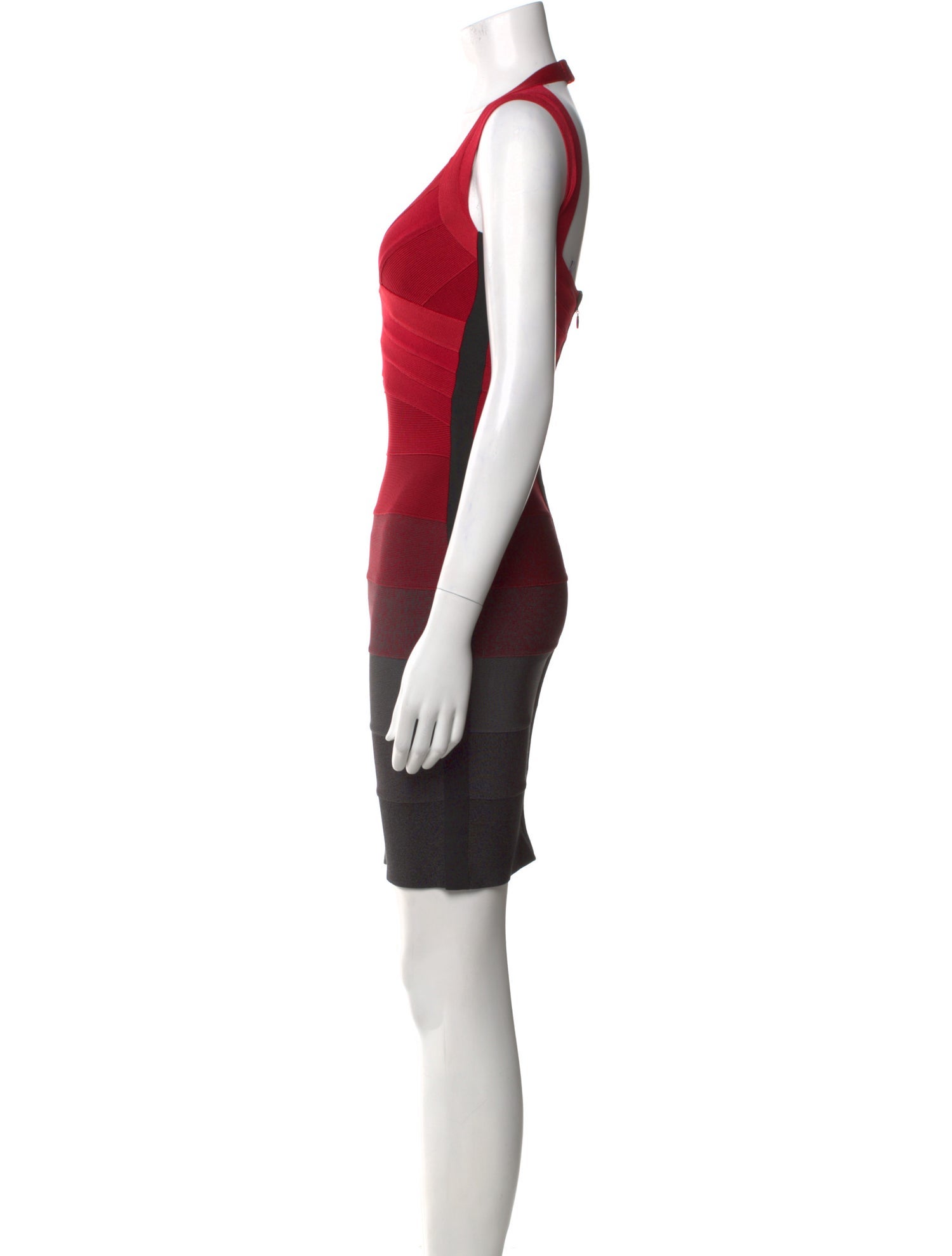 Herve Leger V-Neck Mini Dress