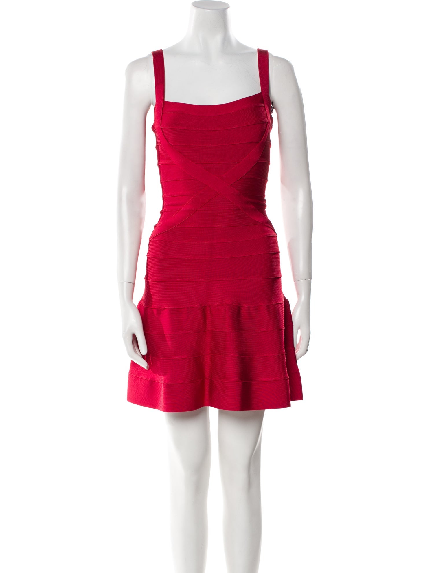 Herve Leger Square Neckline Mini Dress