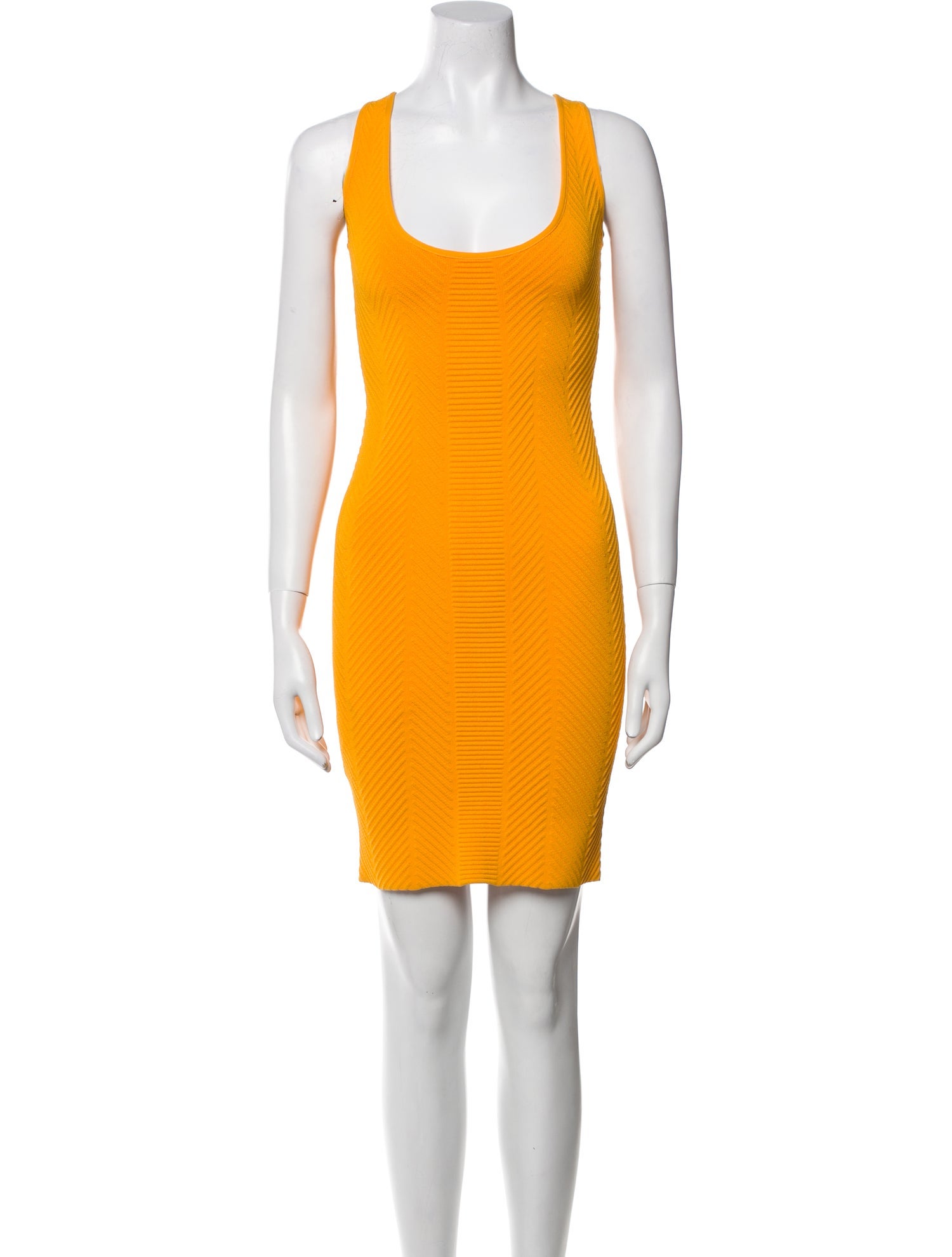 Herve Leger Scoop Neck Mini Dress