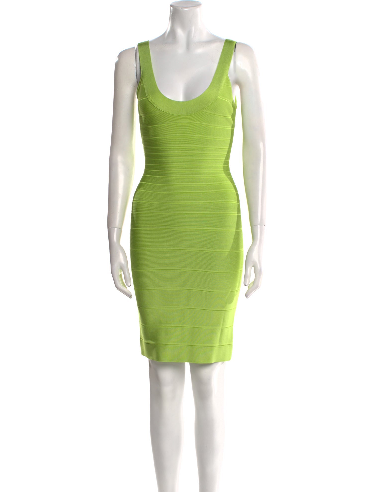Herve Leger Scoop Neck Mini Dress