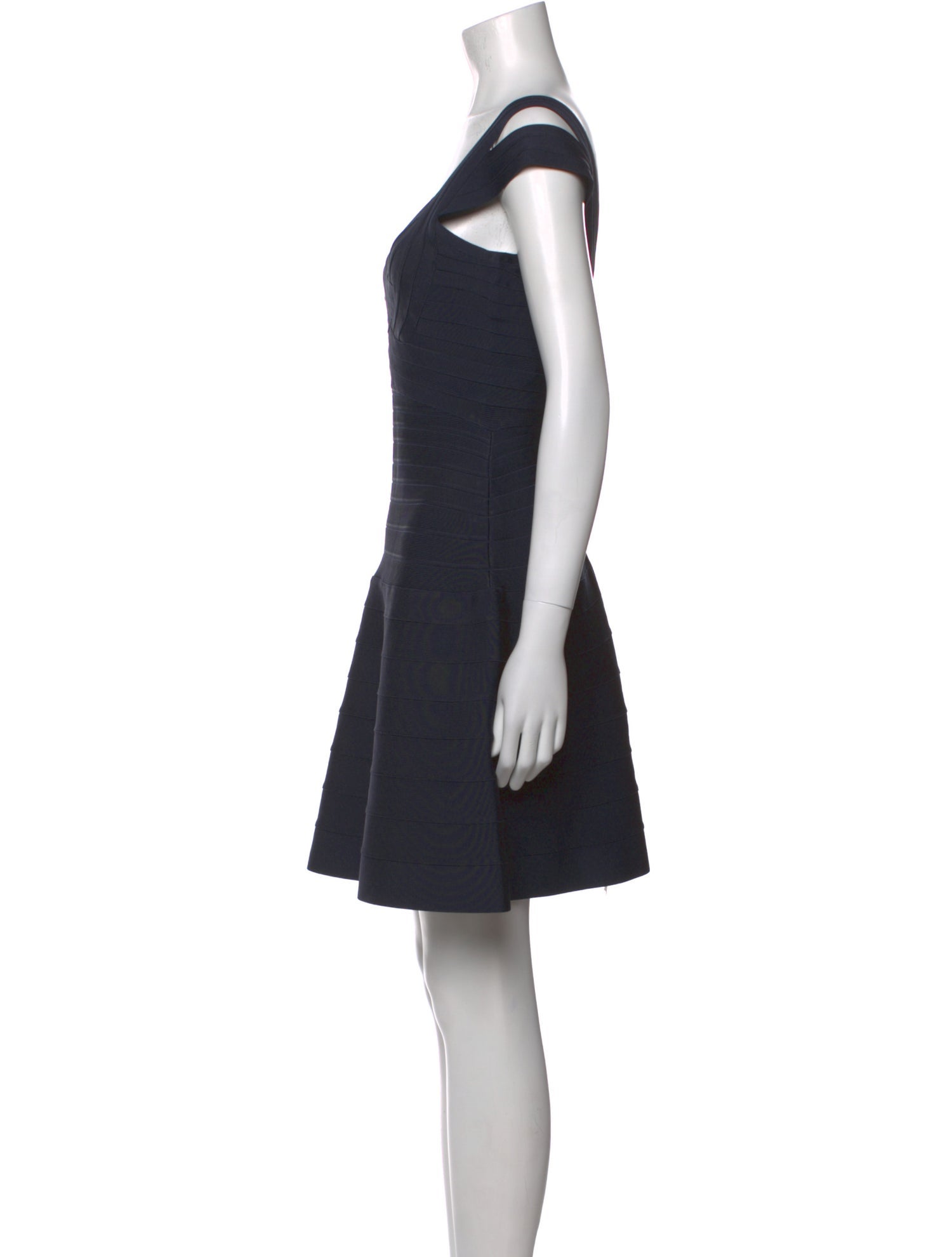 Herve Leger V-Neck Mini Dress