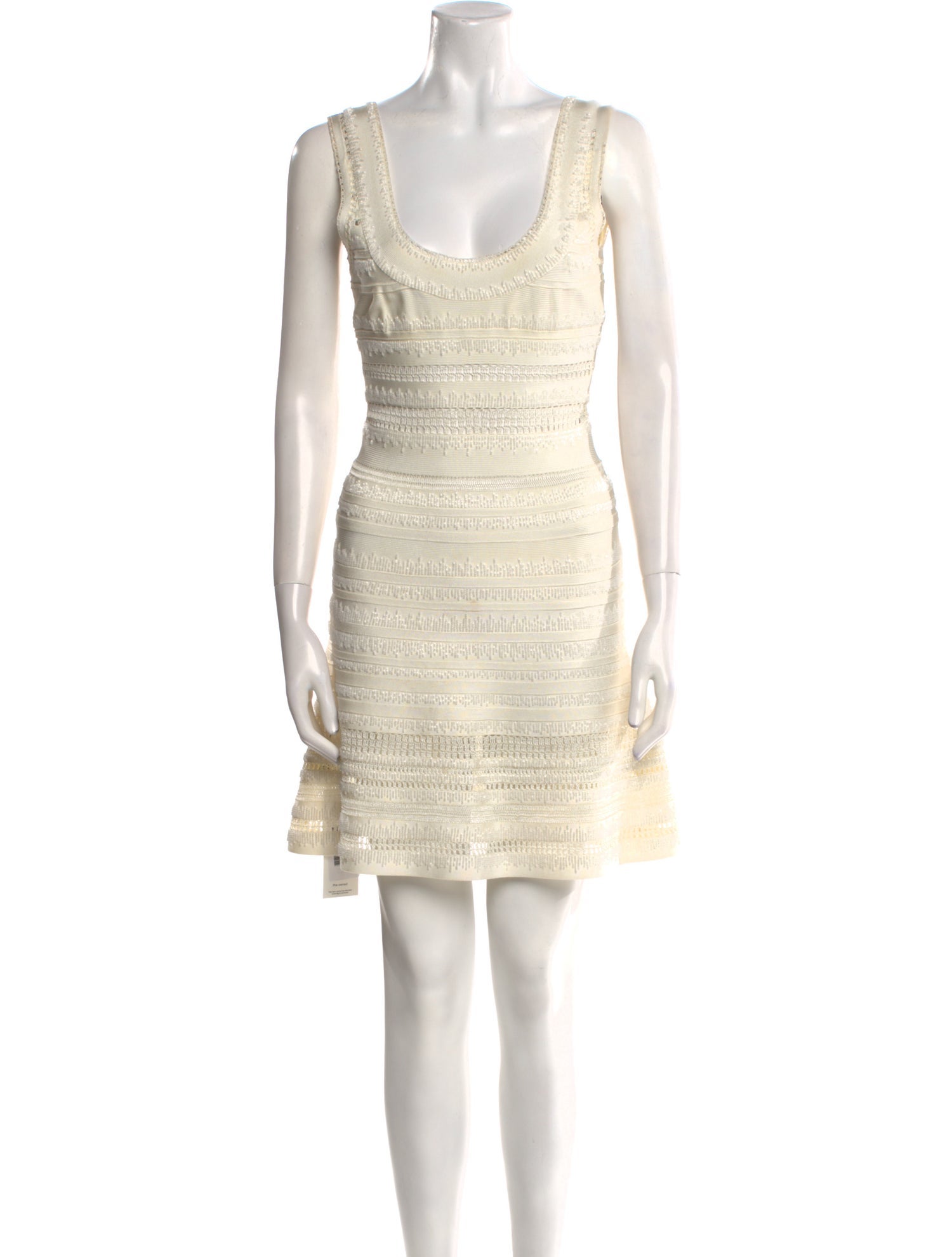 Herve Leger Scoop Neck Mini Dress