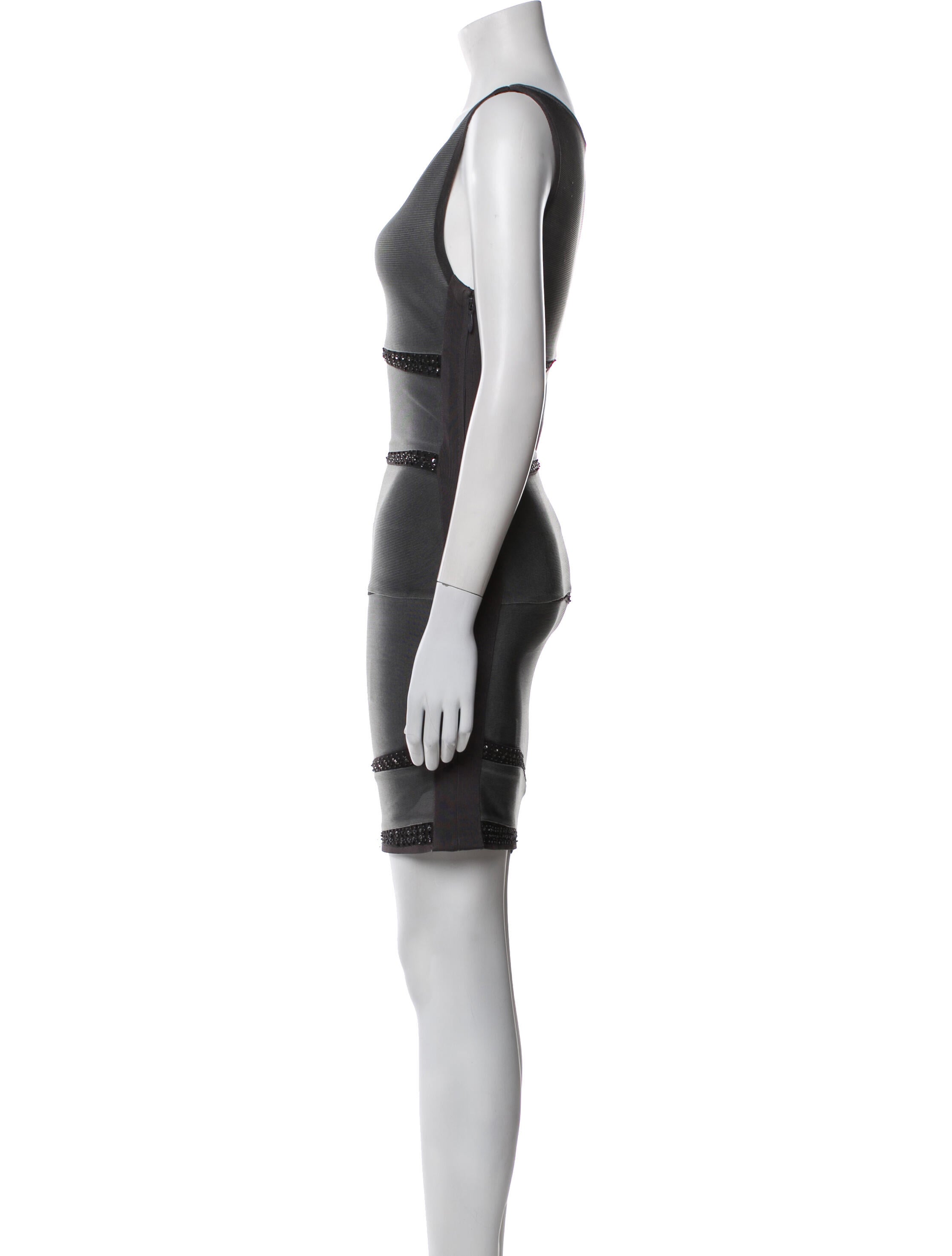 Herve Leger Scoop Neck Mini Dress