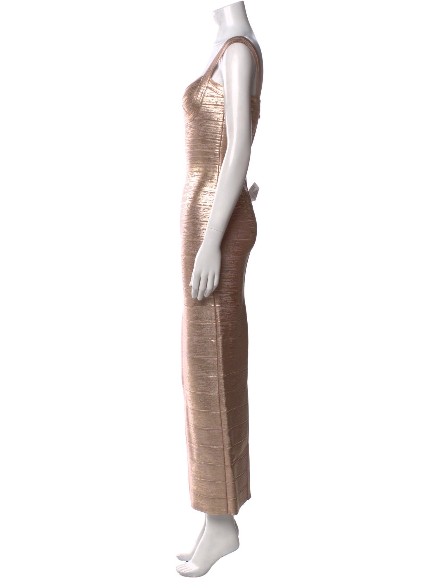 Herve Leger Square Neckline Long Dress