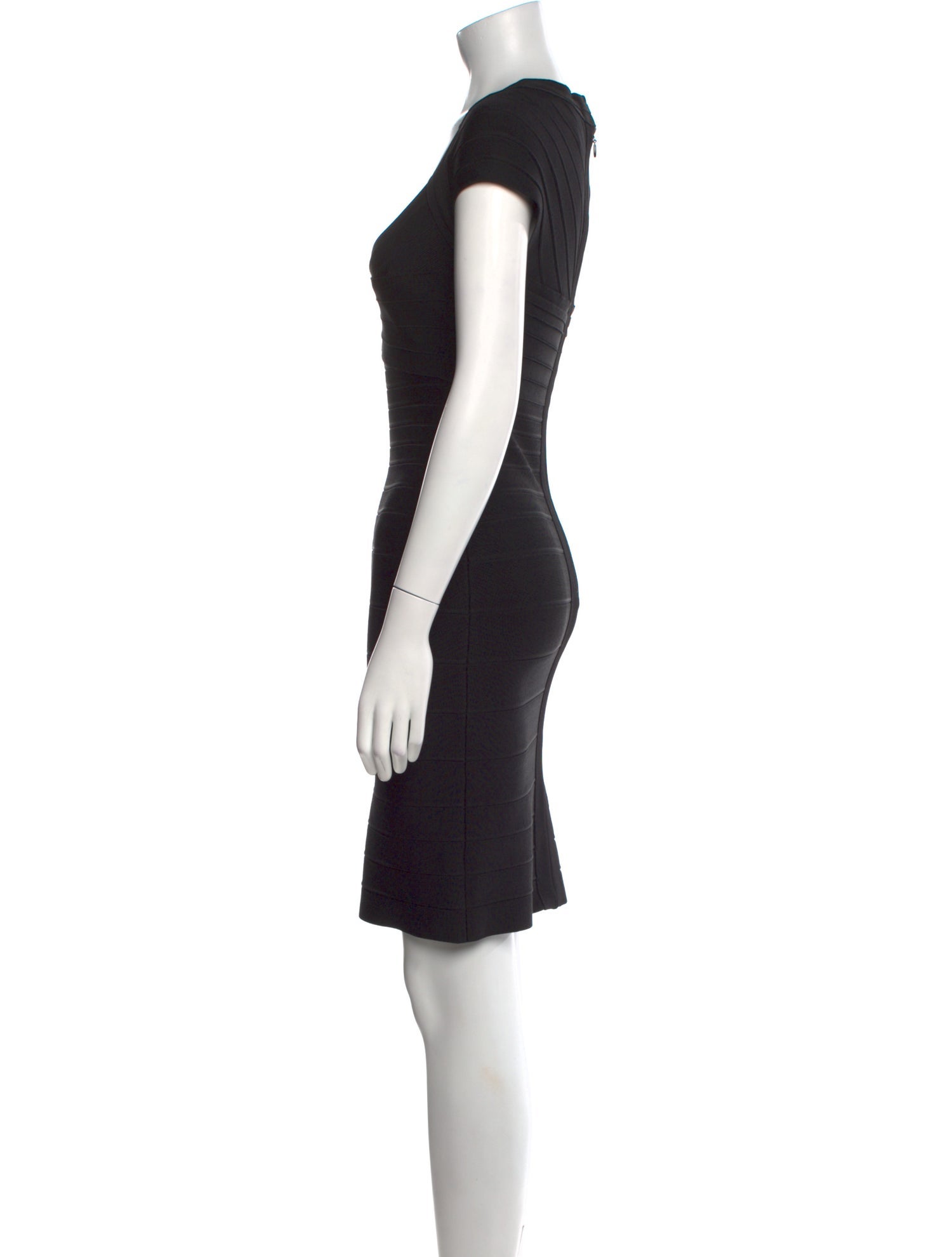 Herve Leger V-Neck Mini Dress