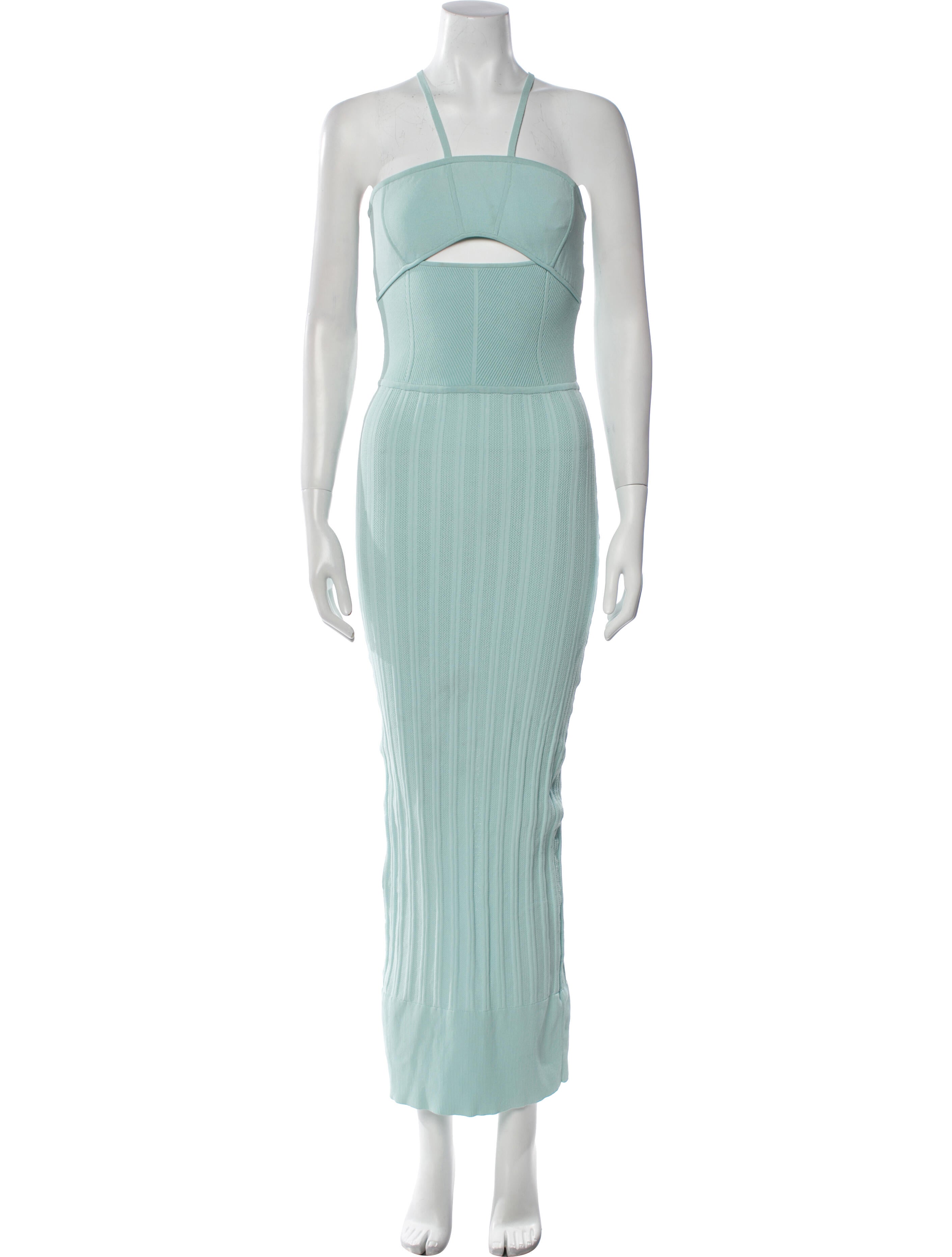 Herve Leger Square Neckline Long Dress