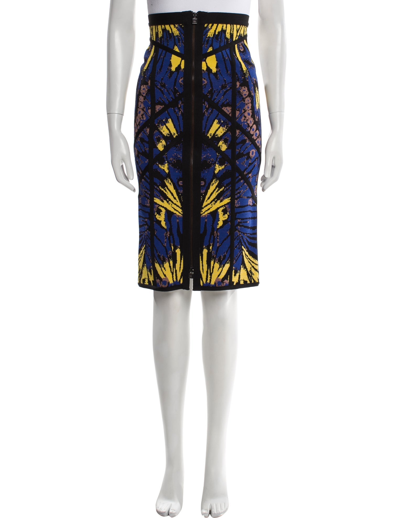 Herve Leger Printed Knee-Length Skirt