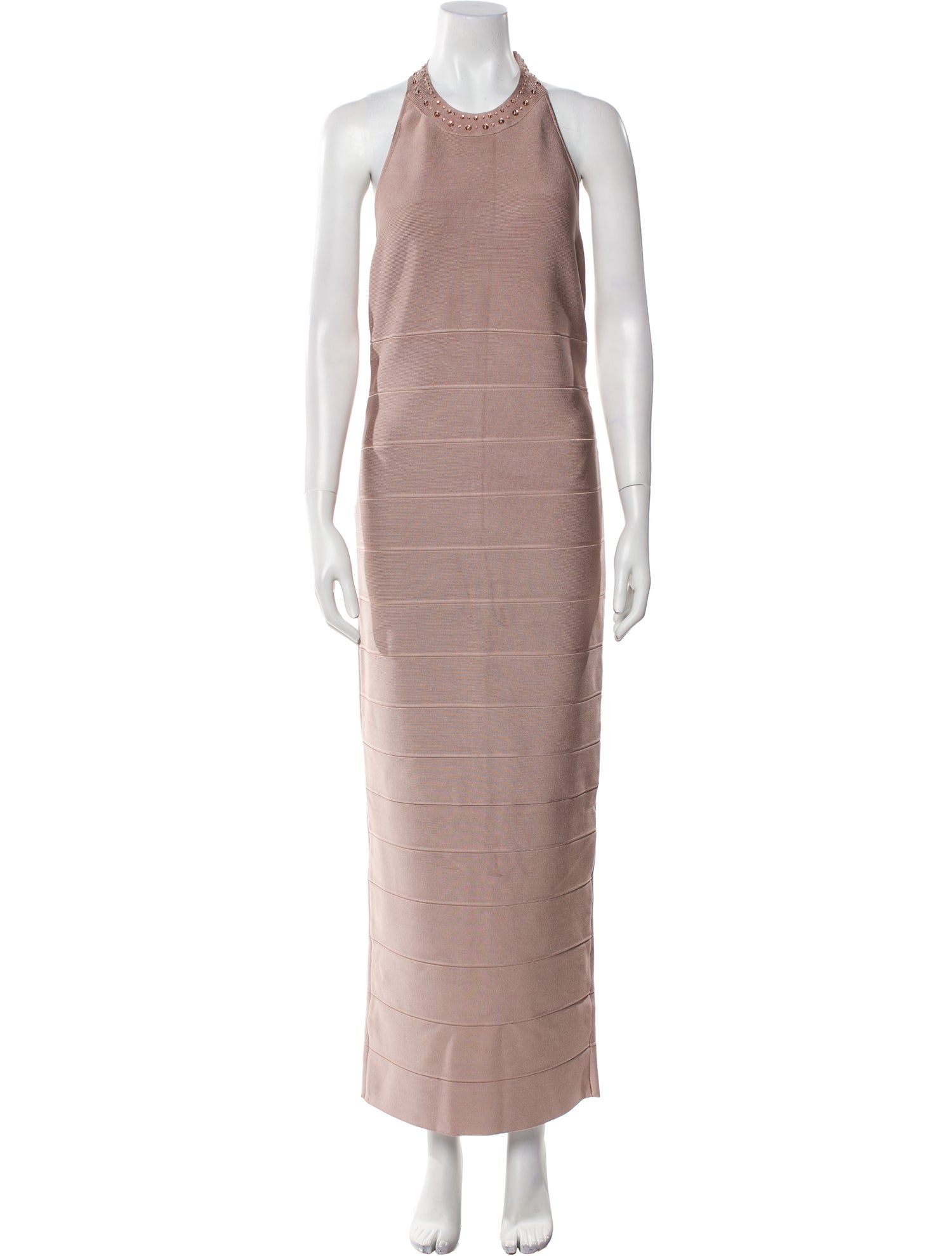 Herve Leger Halterneck Long Dress w/ Tags