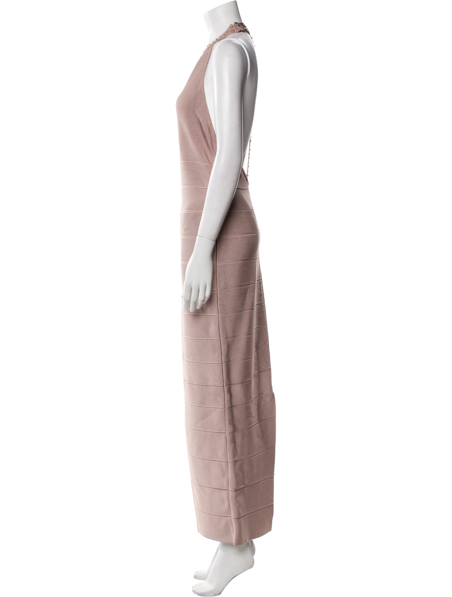 Herve Leger Halterneck Long Dress w/ Tags