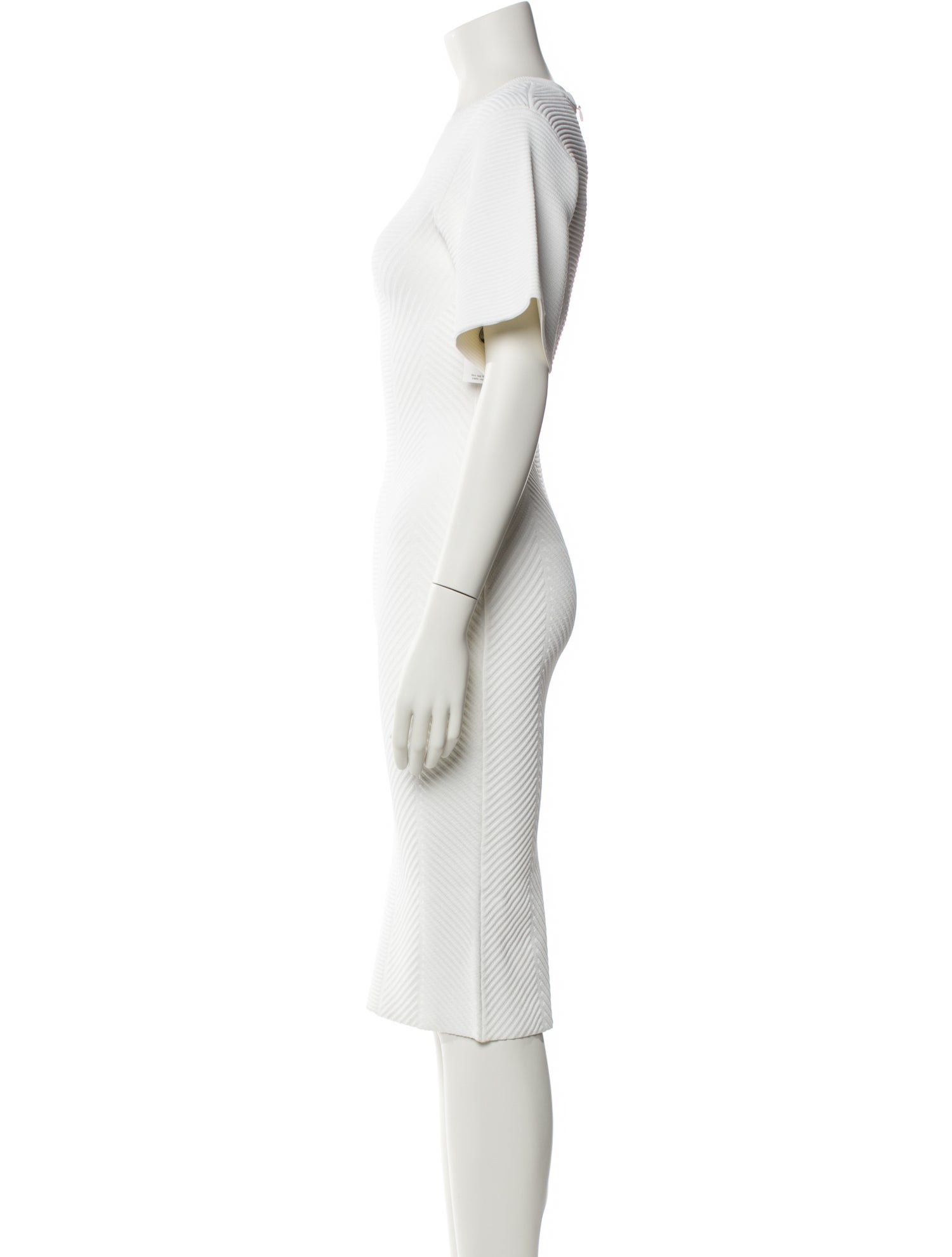 Herve Leger Crew Neck Midi Length Dress