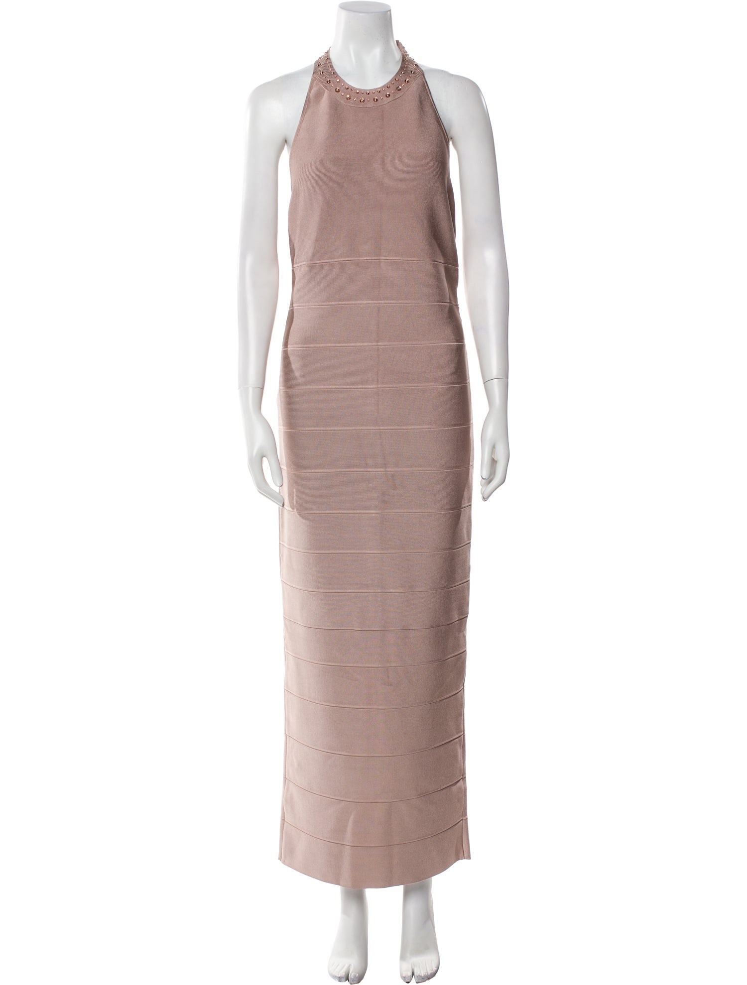 Herve Leger Halterneck Long Dress w/ Tags