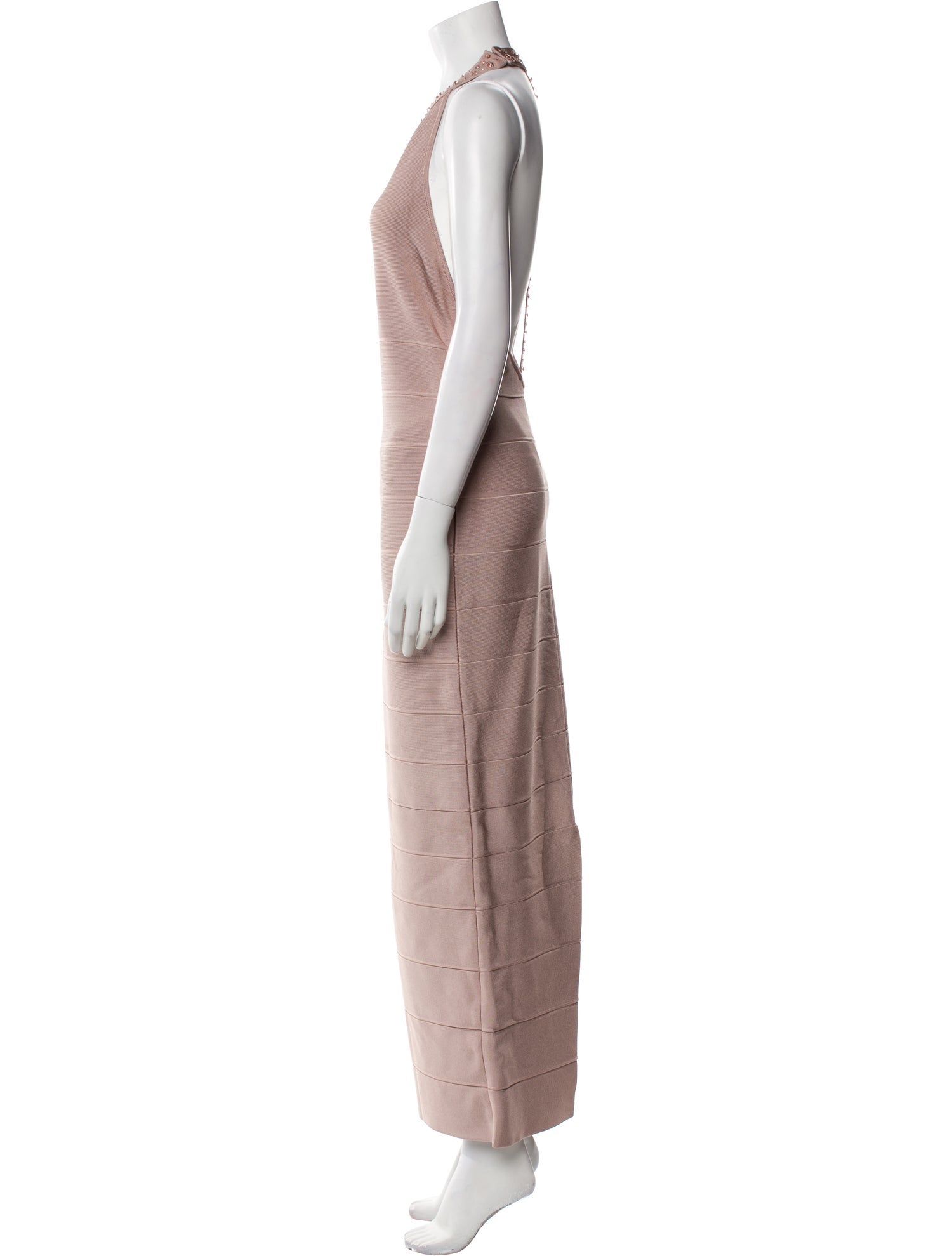 Herve Leger Halterneck Long Dress w/ Tags