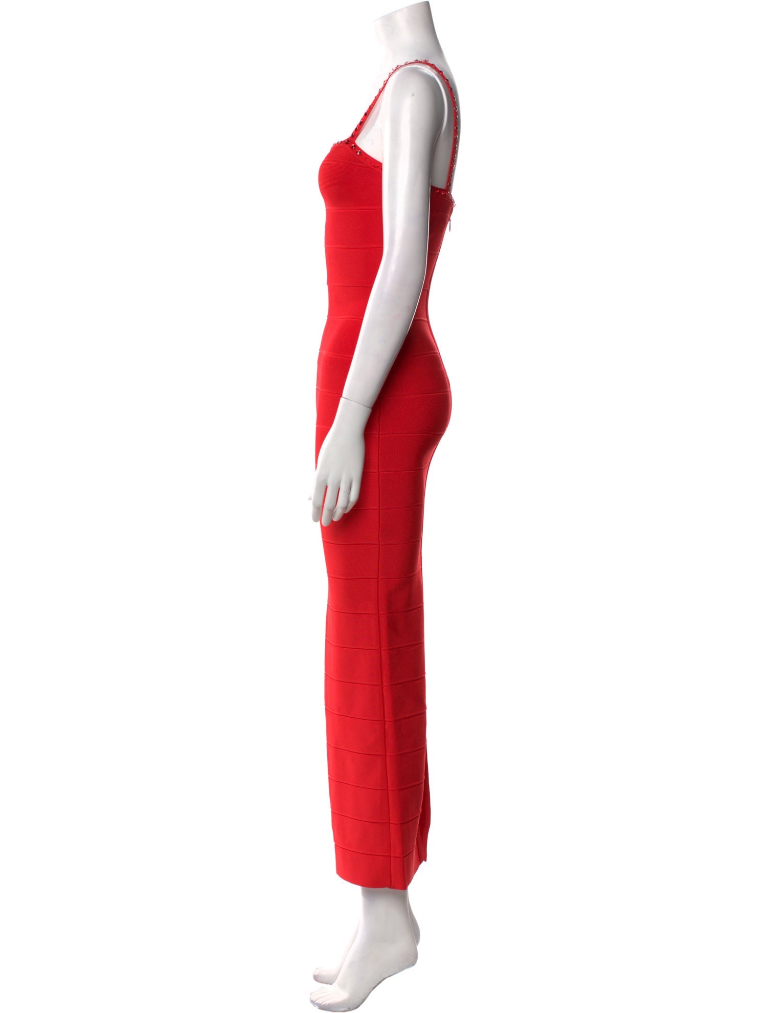 Herve Leger Square Neckline Long Dress