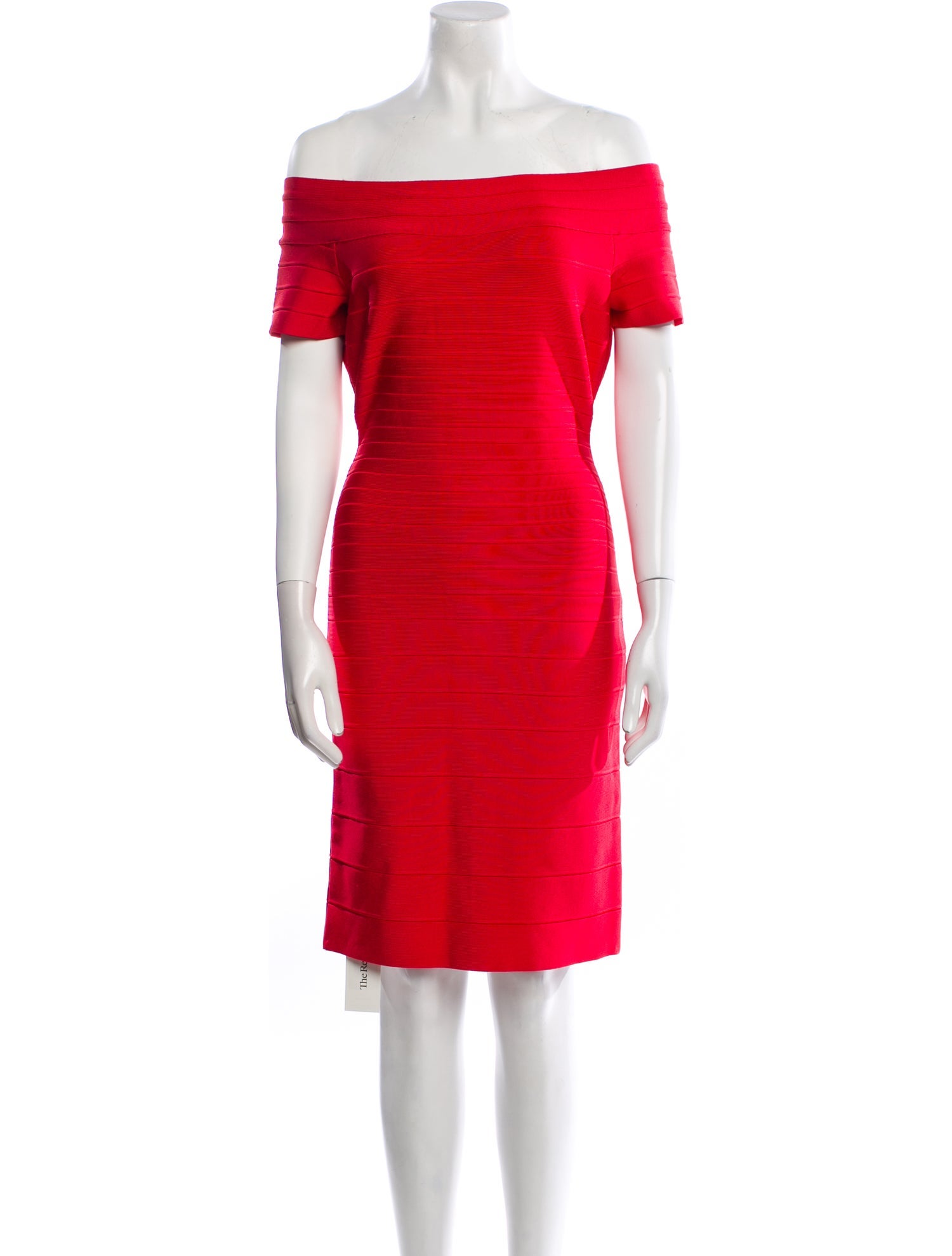 Herve Leger Off-The-Shoulder Mini Dress