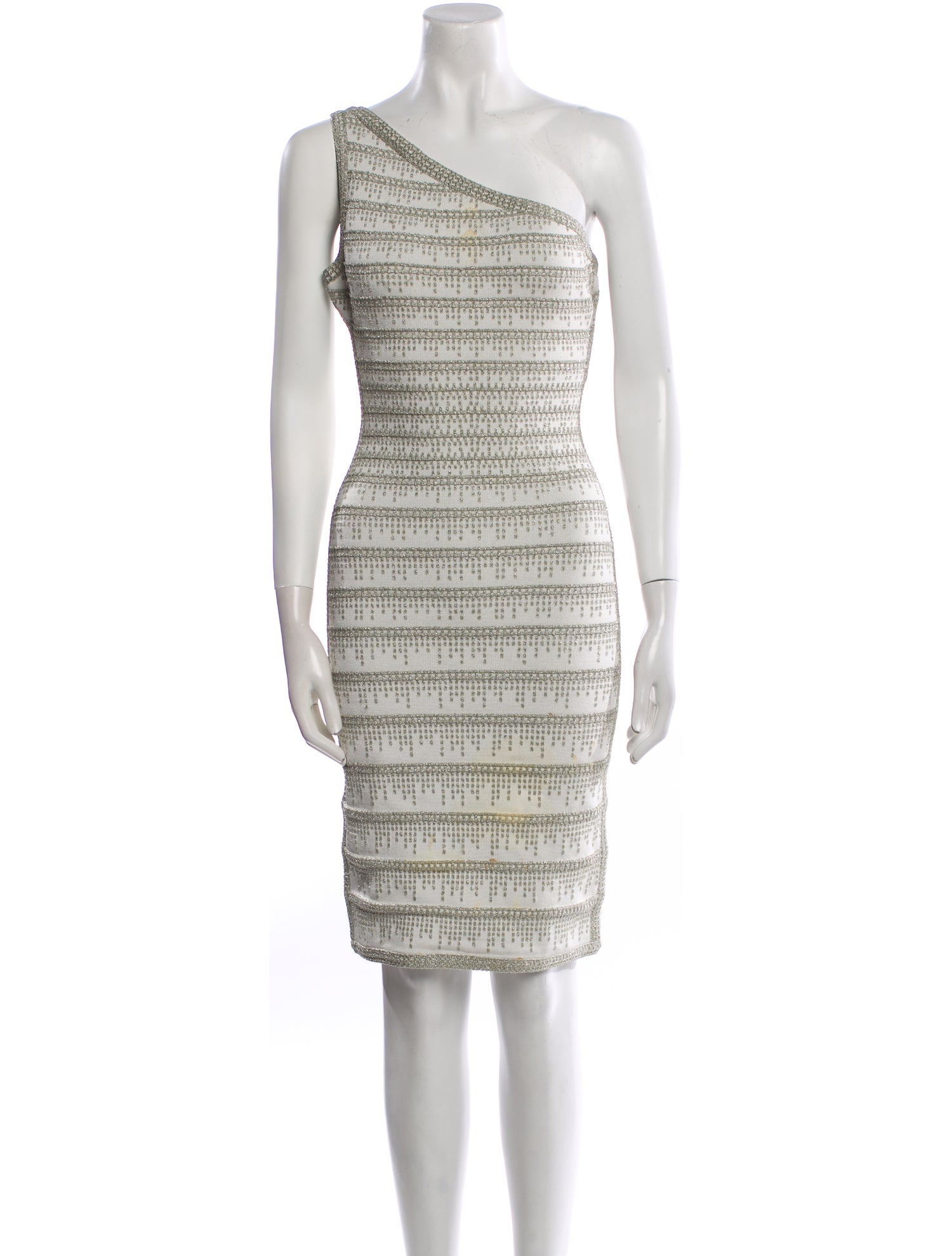 Herve Leger Striped Mini Dress