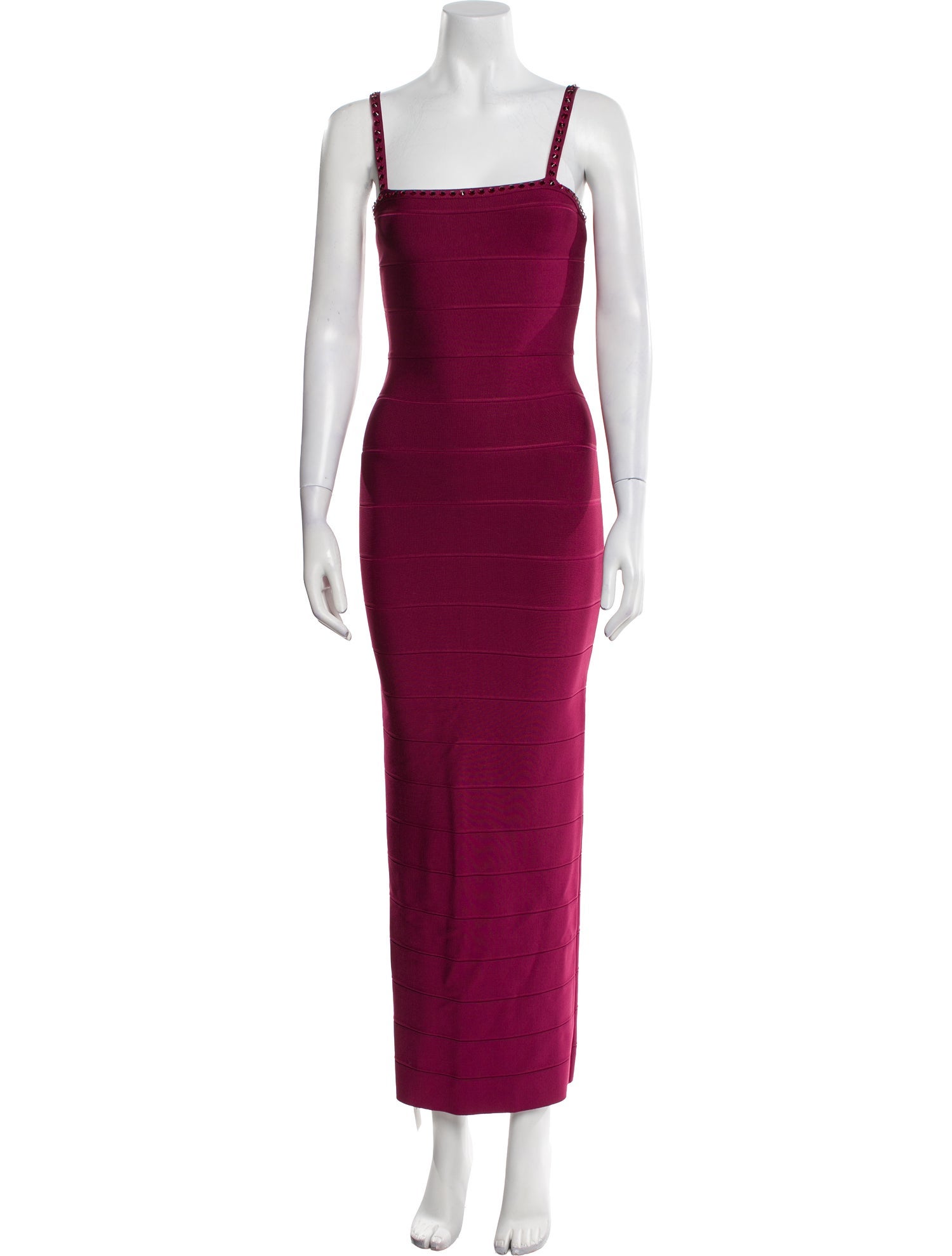 Herve Leger Square Neckline Long Dress w/ Tags