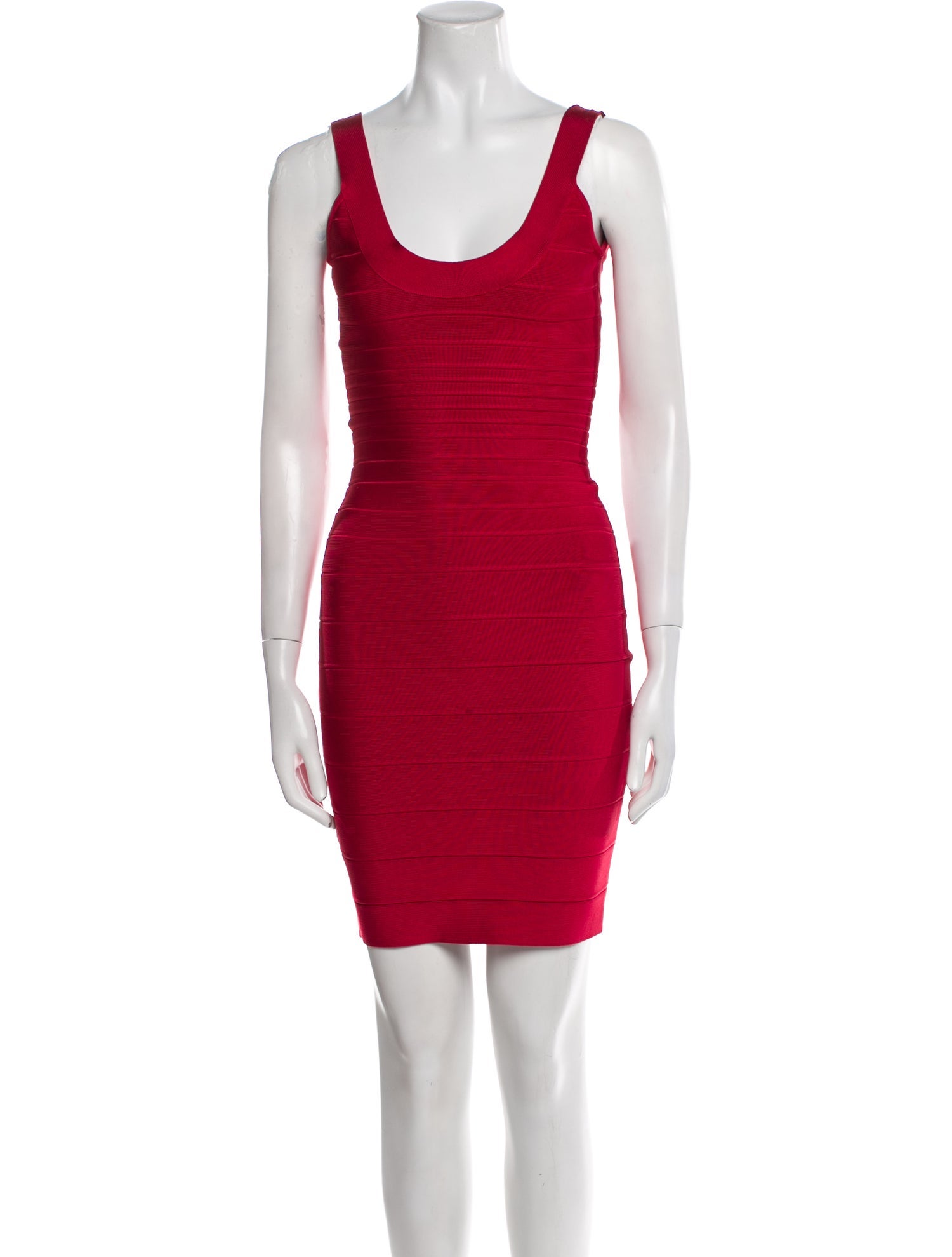Herve Leger Scoop Neck Mini Dress