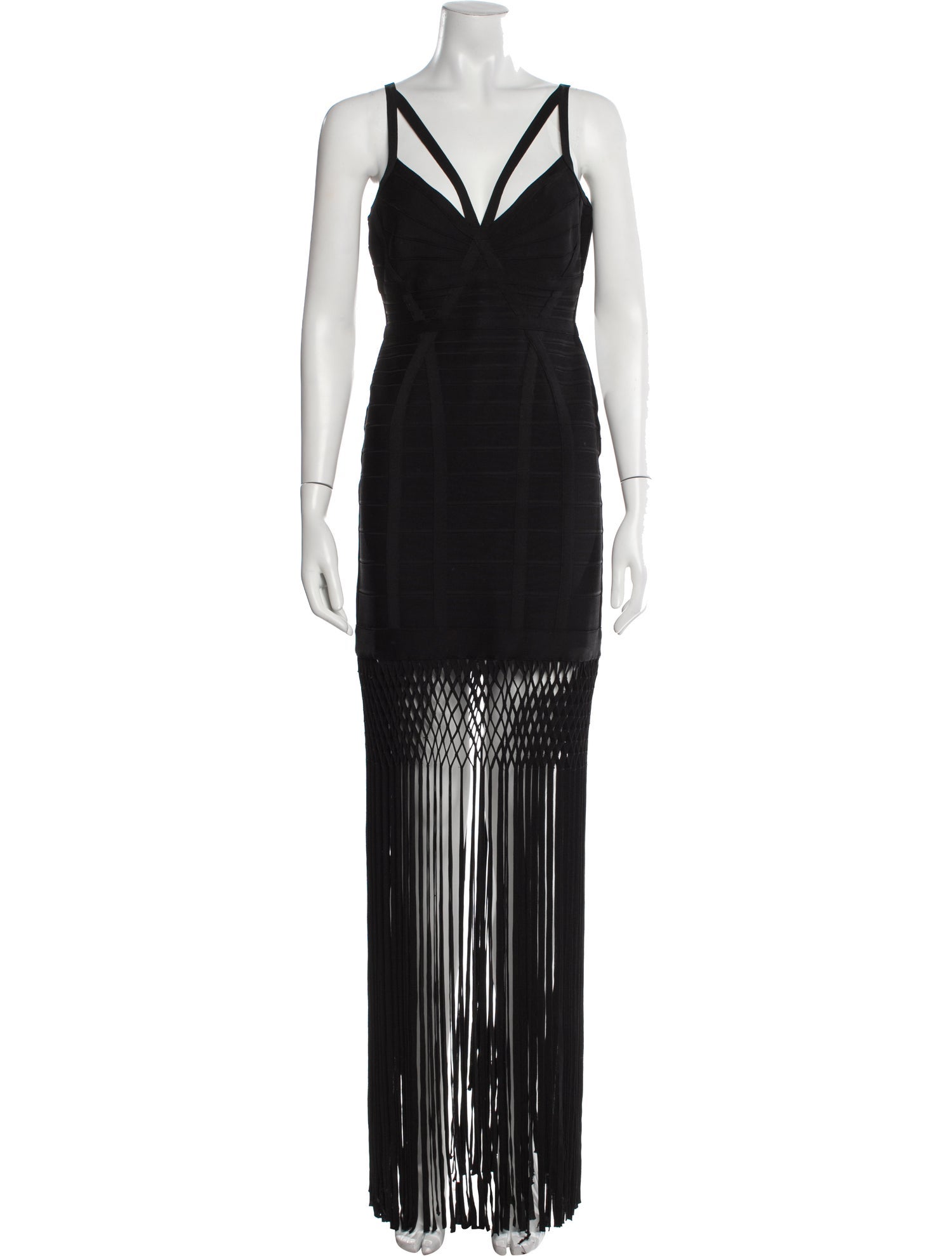 Herve Leger V-Neck Long Dress w/ Tags