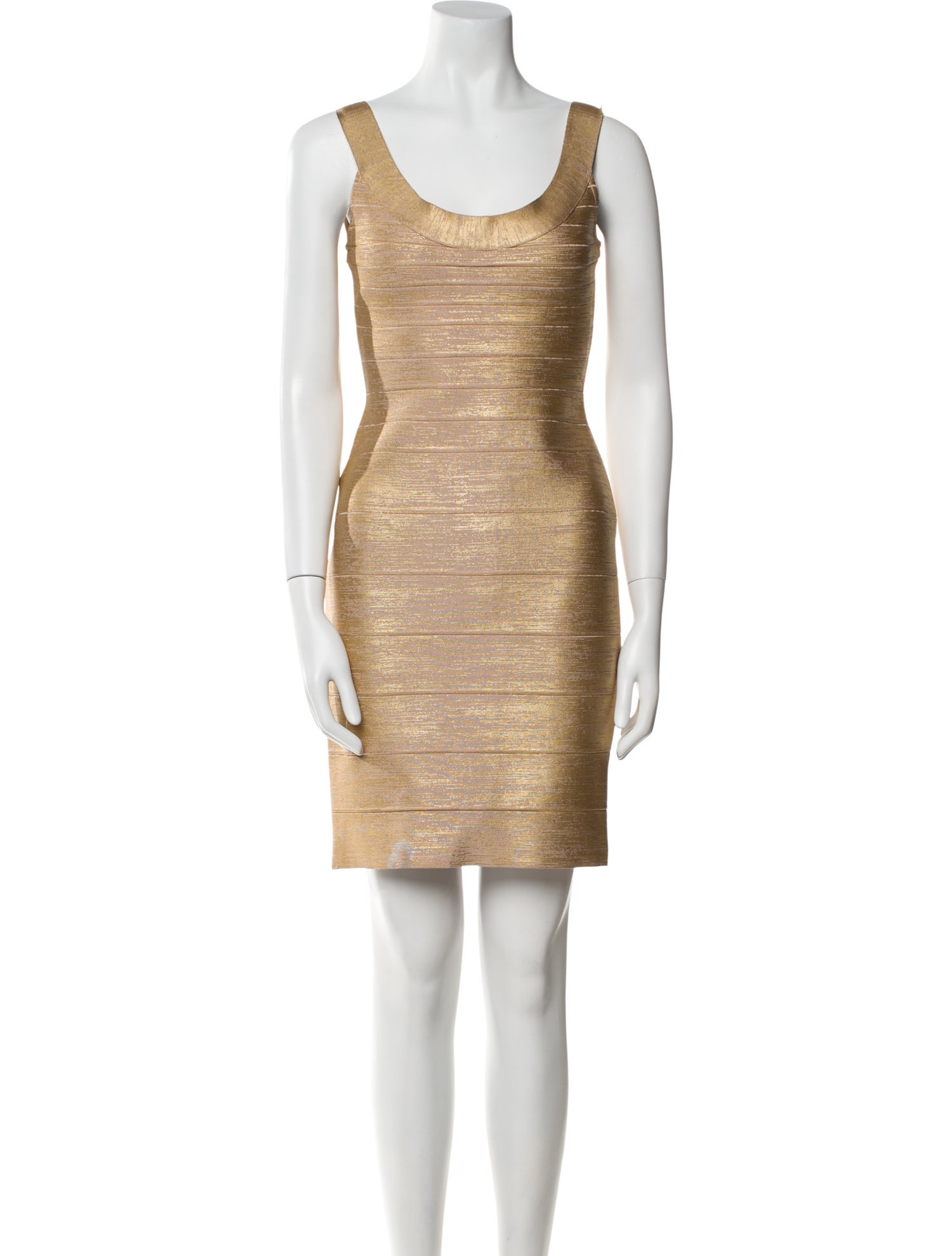 Herve Leger Scoop Neck Mini Dress