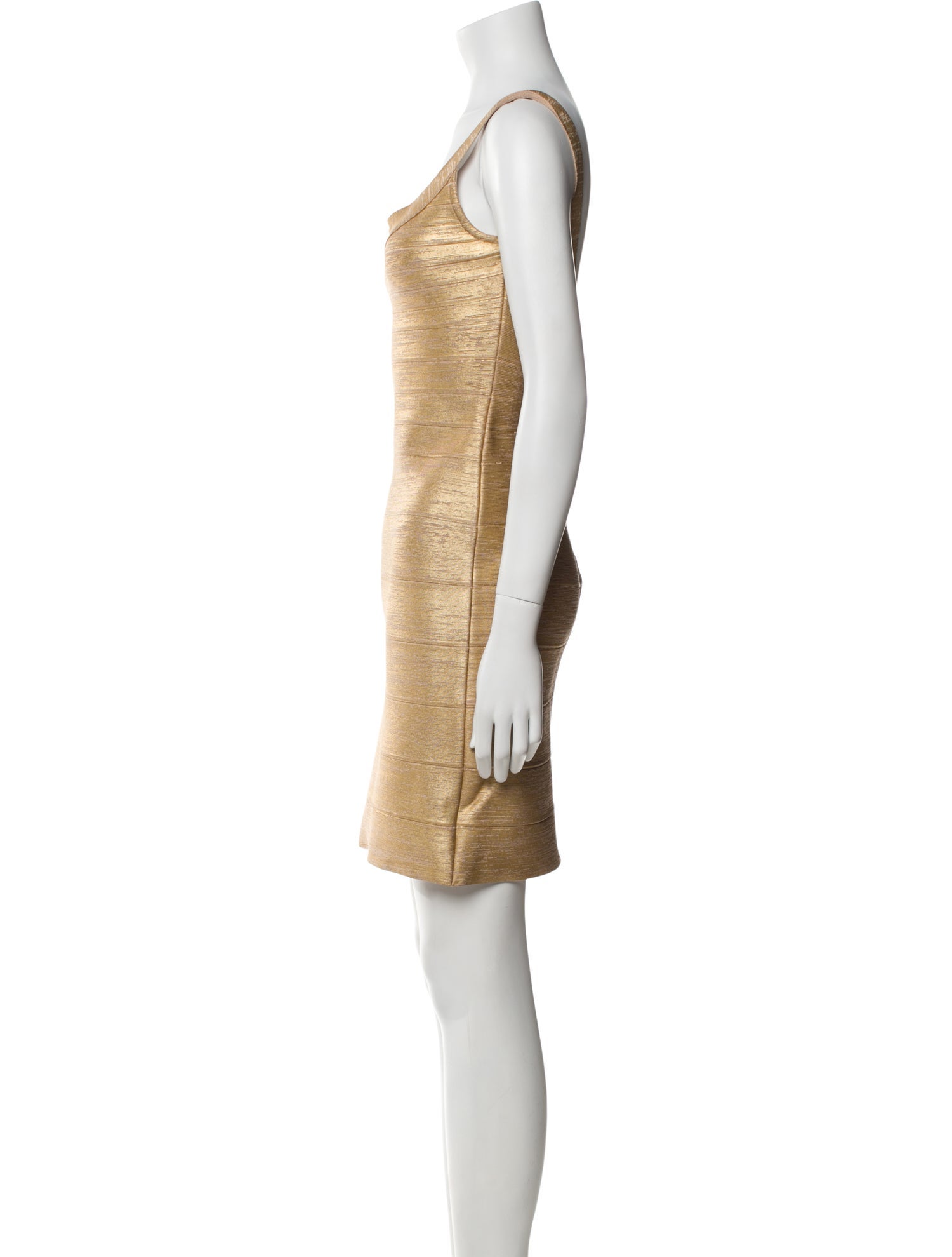 Herve Leger Scoop Neck Mini Dress