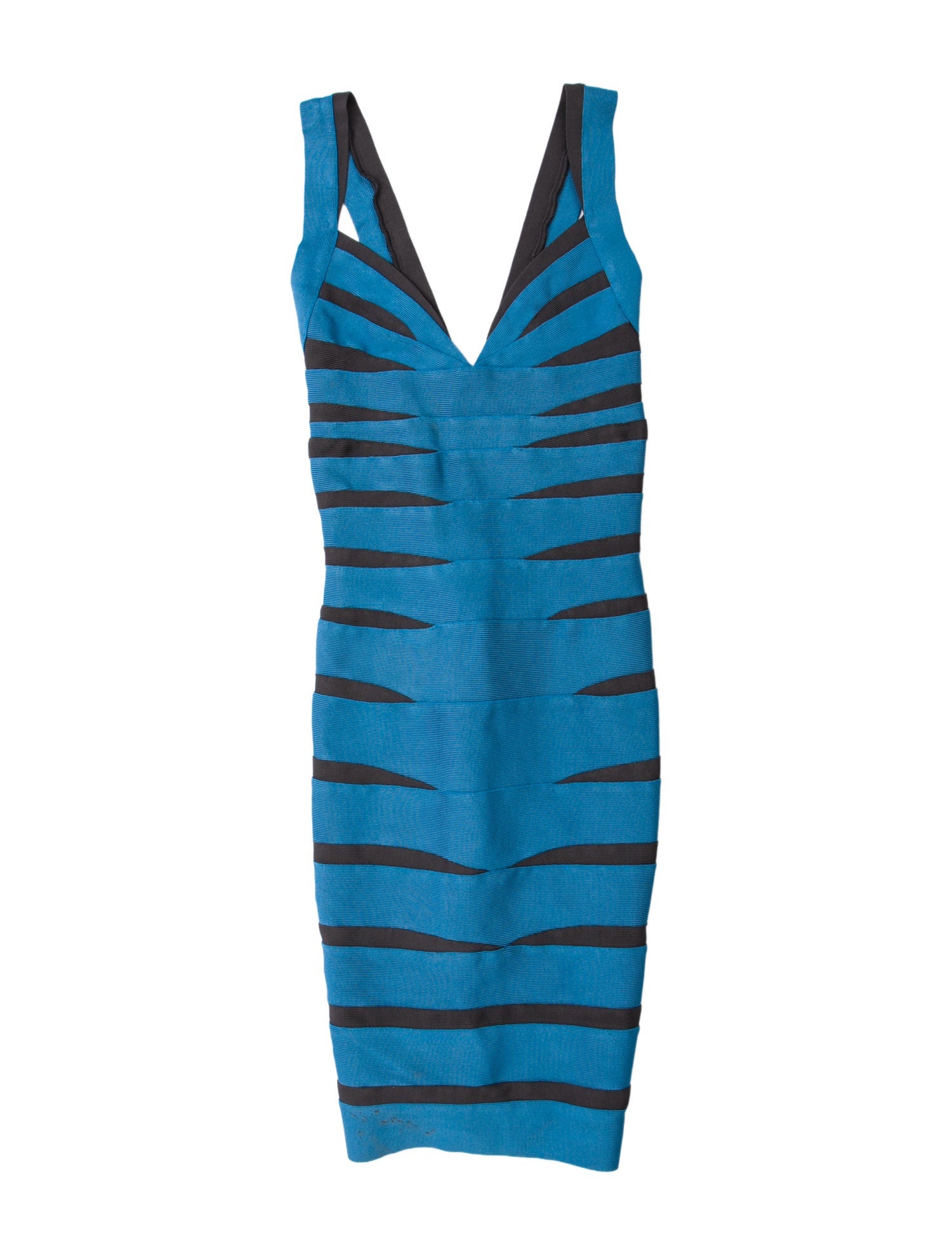 Herve Leger Striped Mini Dress