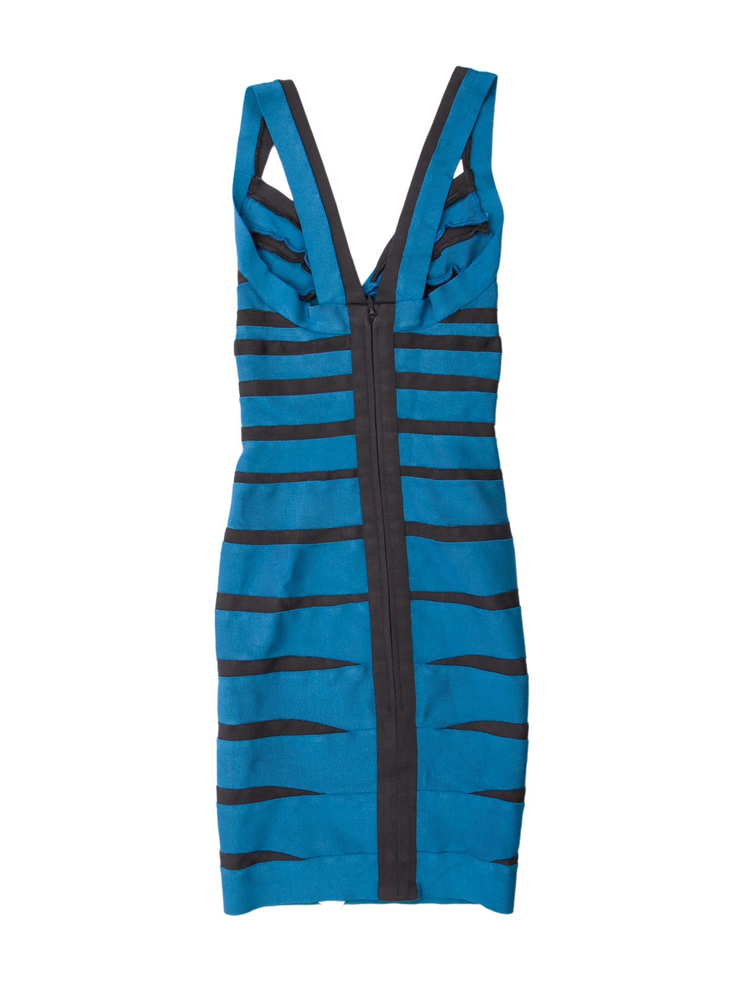 Herve Leger Striped Mini Dress