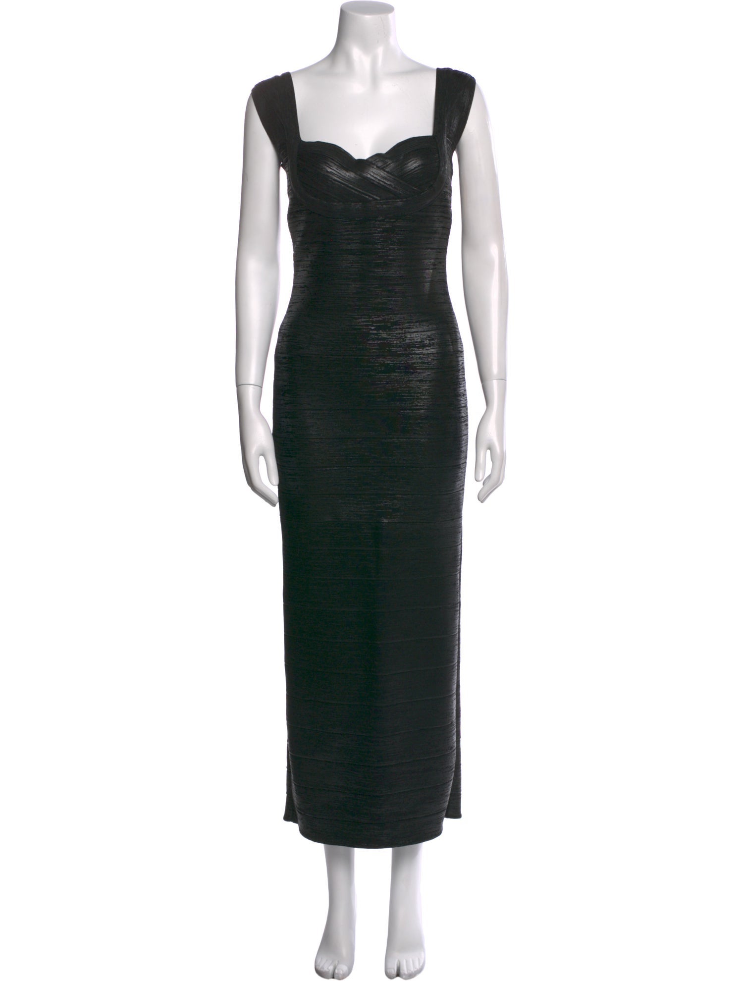 Herve Leger Square Neckline Long Dress
