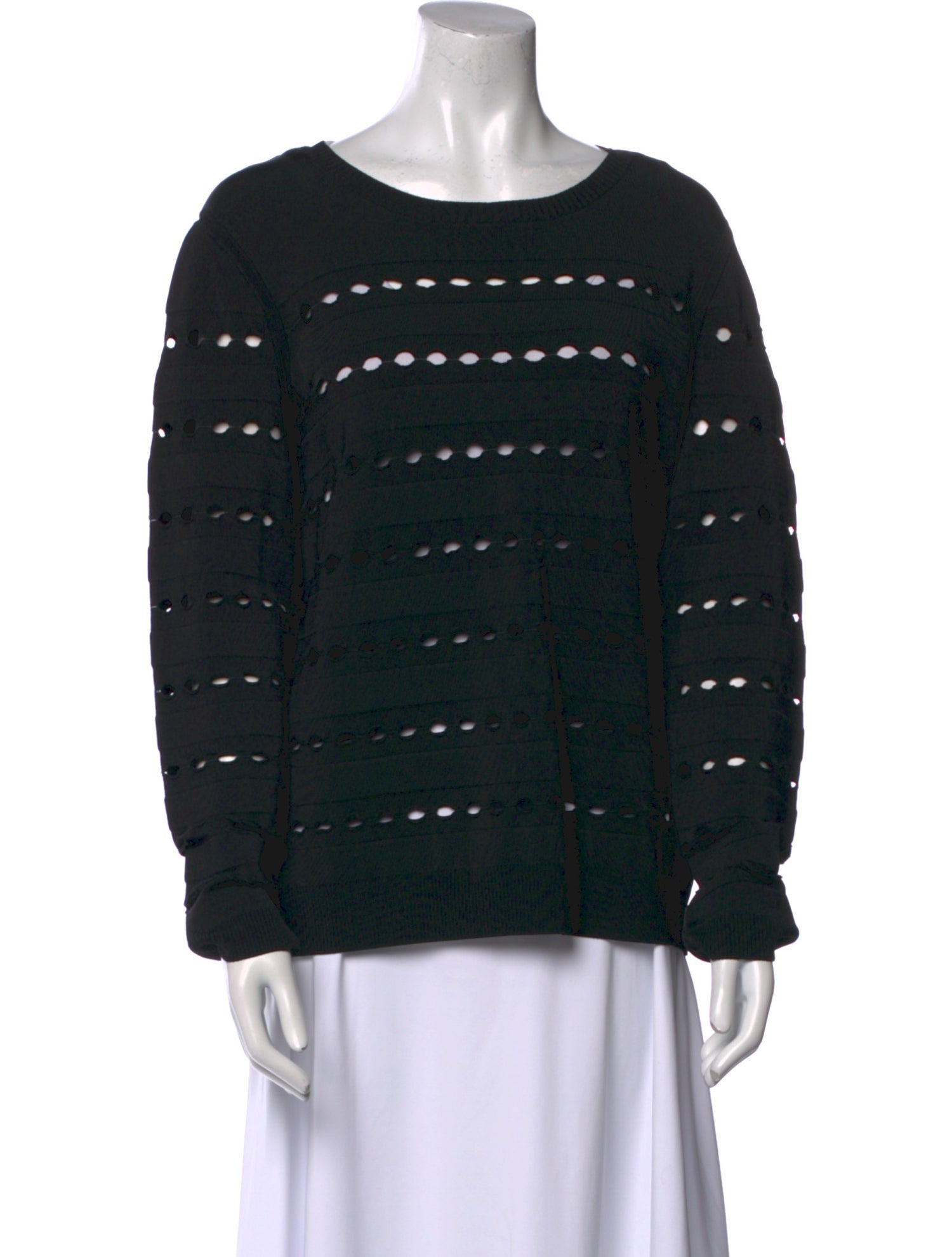 Herve Leger Scoop Neck Long Sleeve Sweatshirt