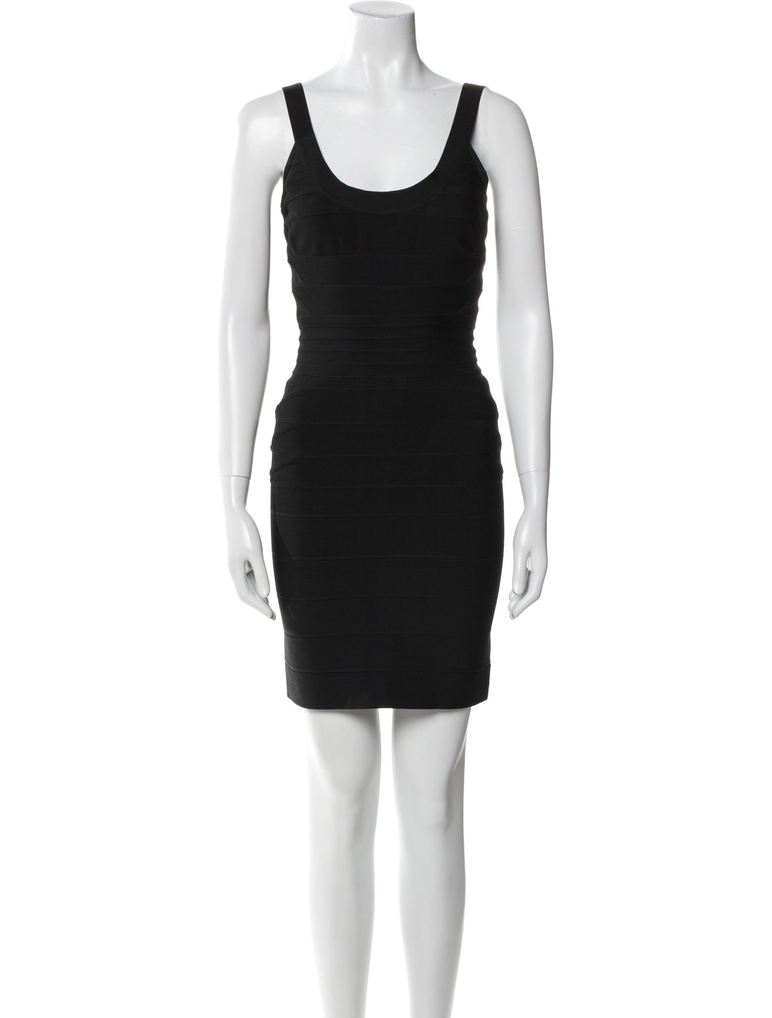 Herve Leger Scoop Neck Mini Dress