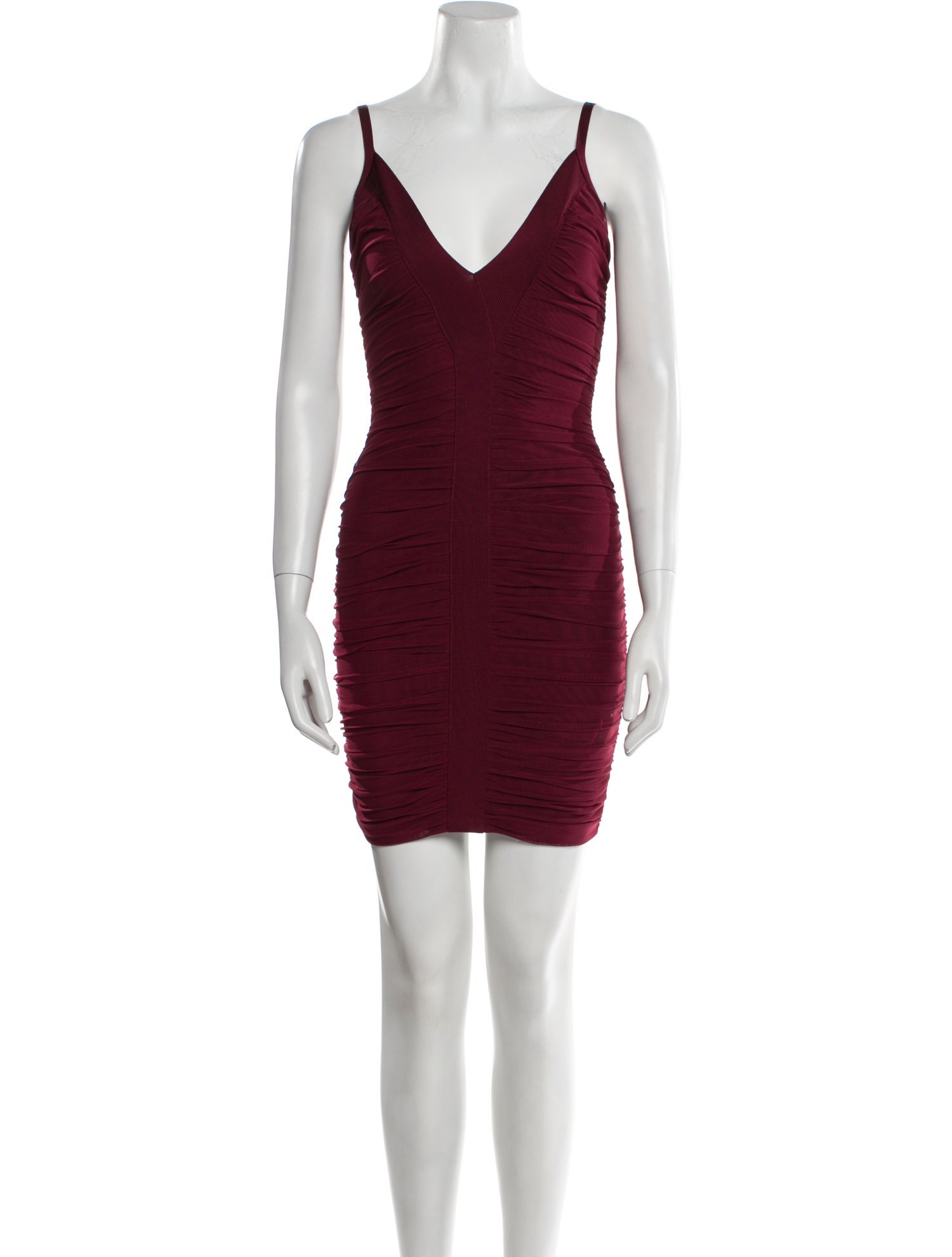 Herve Leger V-Neck Mini Dress