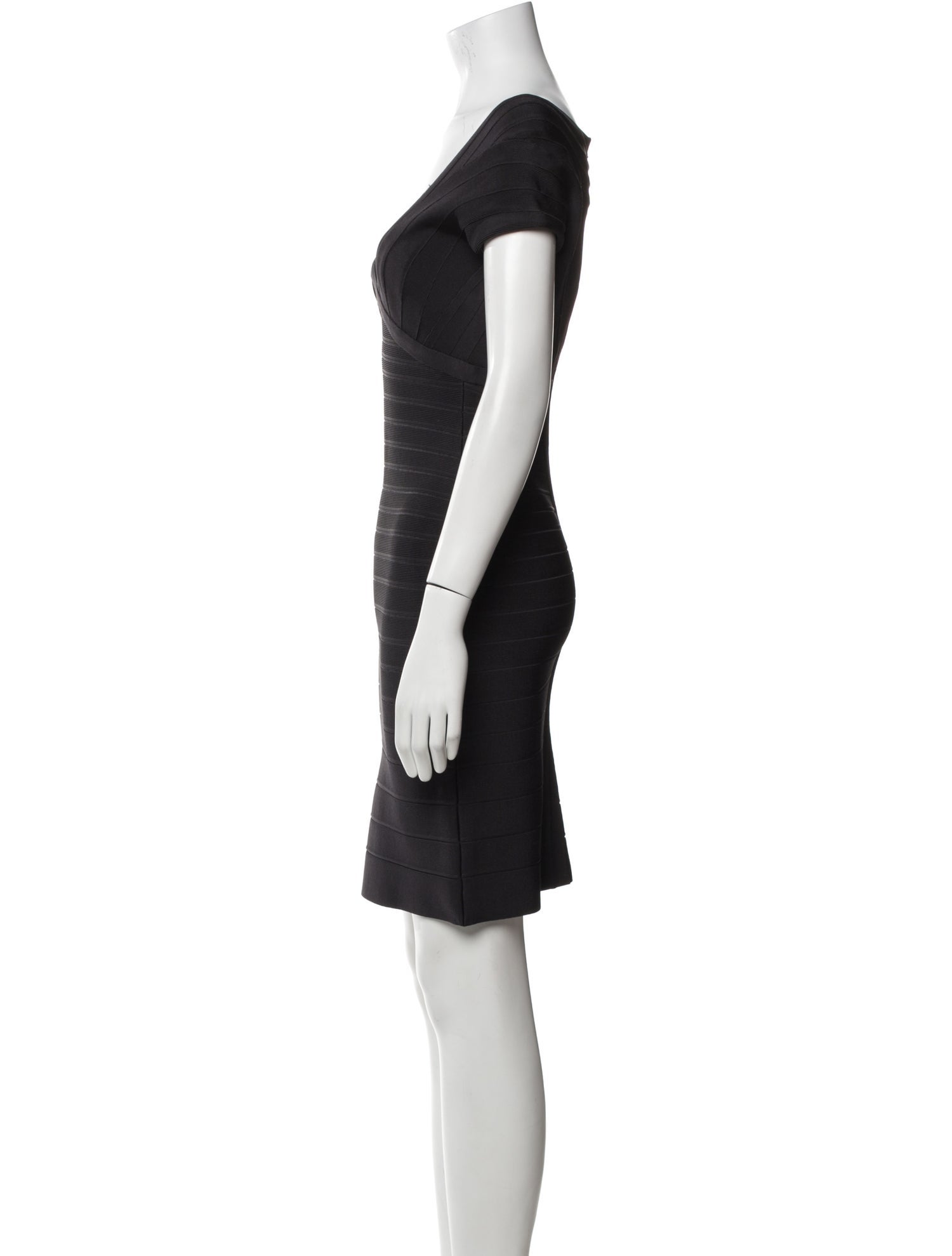 Herve Leger Scoop Neck Mini Dress
