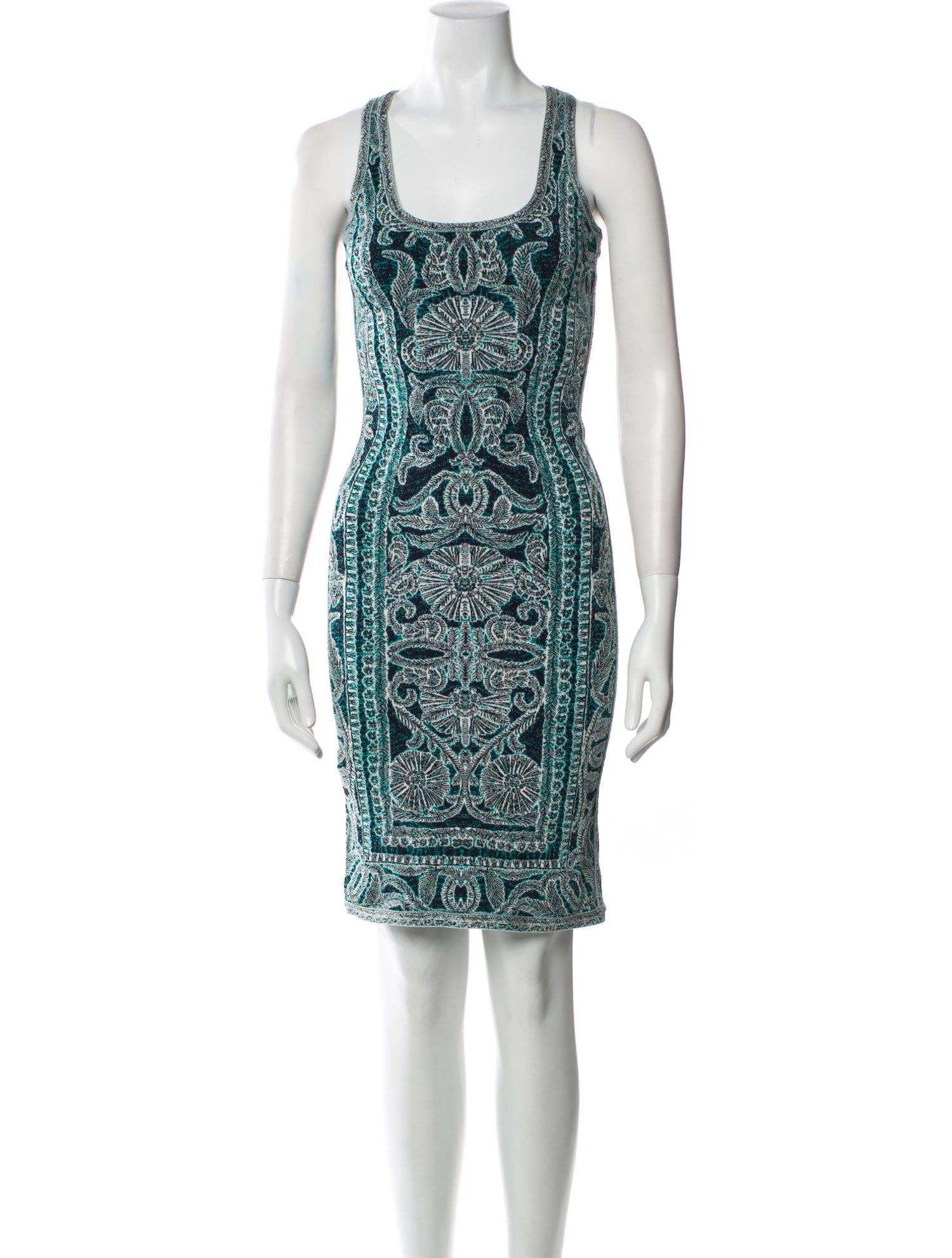 Herve Leger Printed Knee-Length Dress