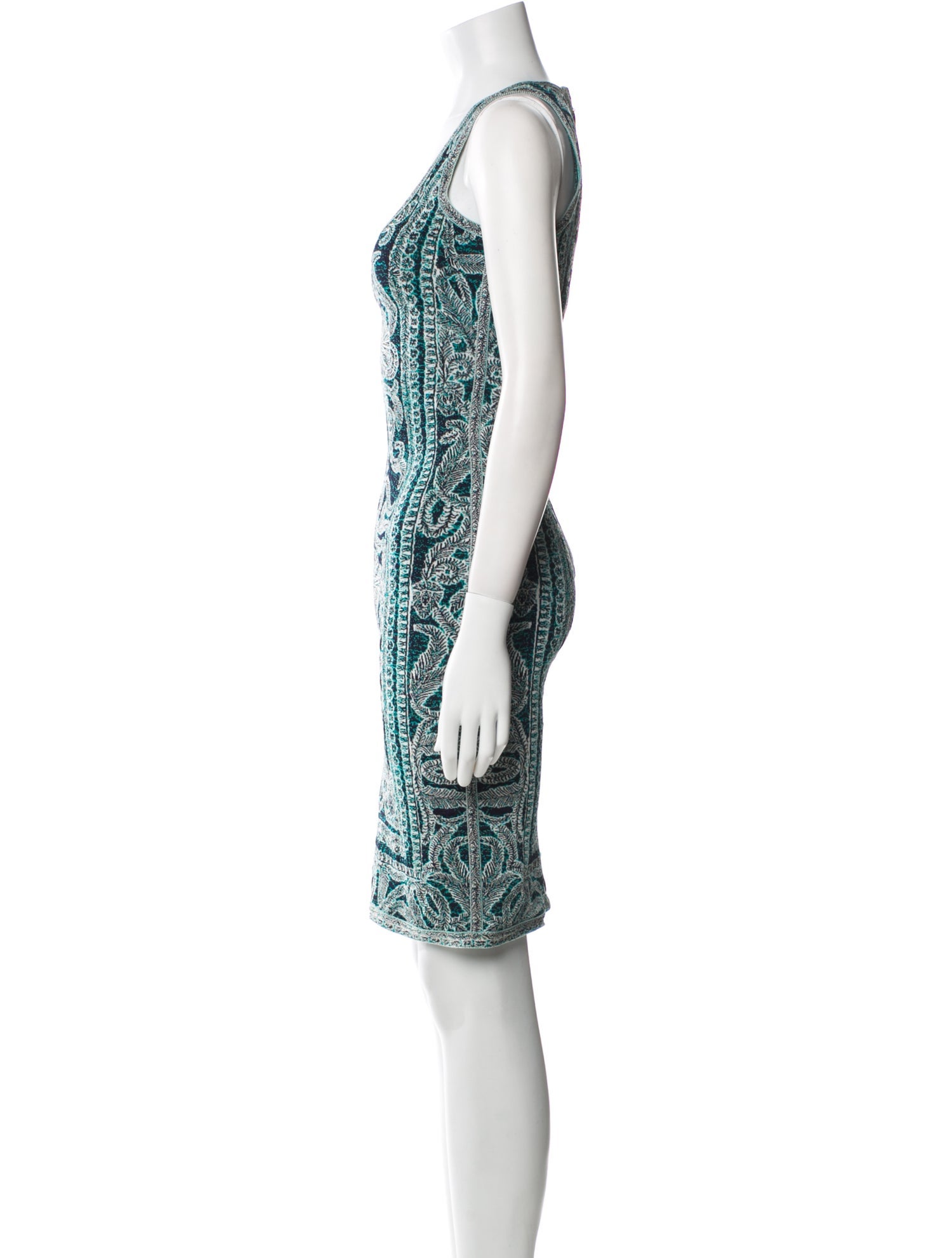 Herve Leger Printed Knee-Length Dress