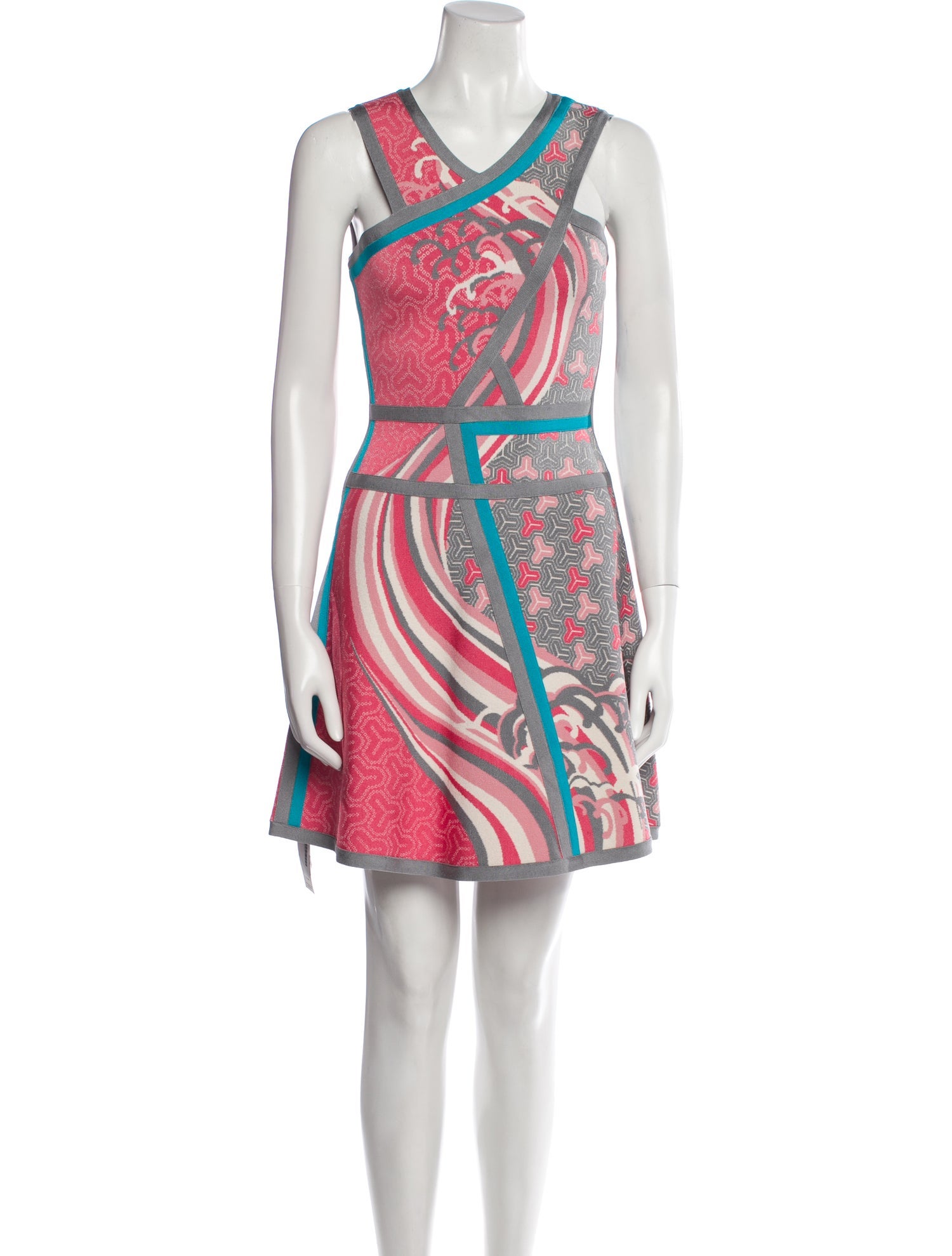 Herve Leger Printed Mini Dress