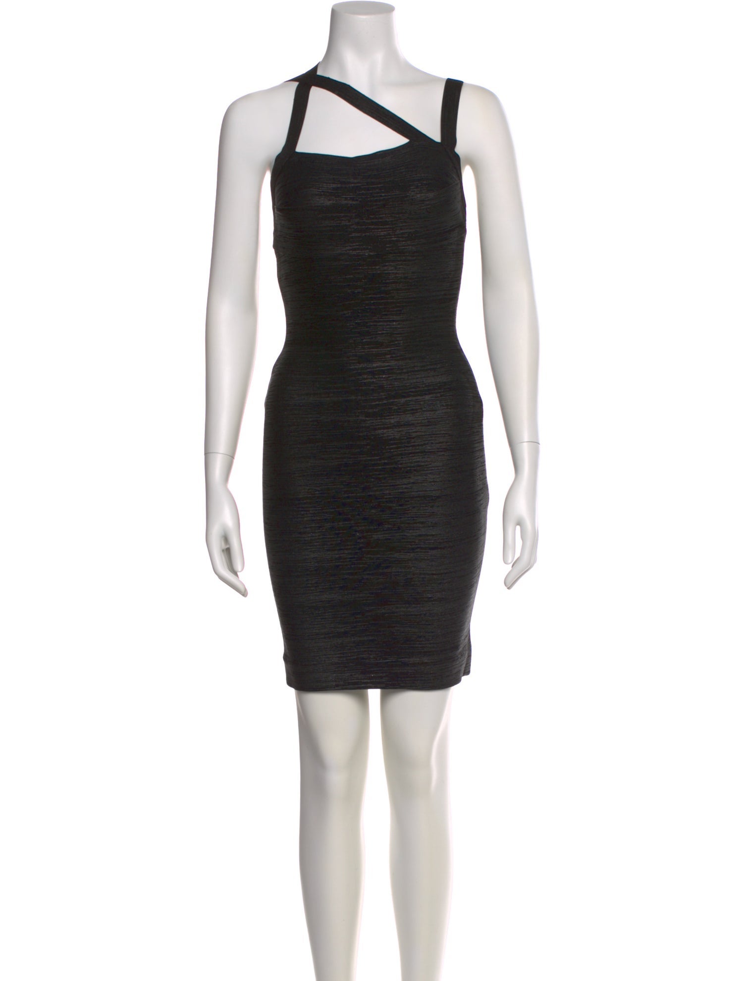 Herve Leger Asymmetrical Mini Dress