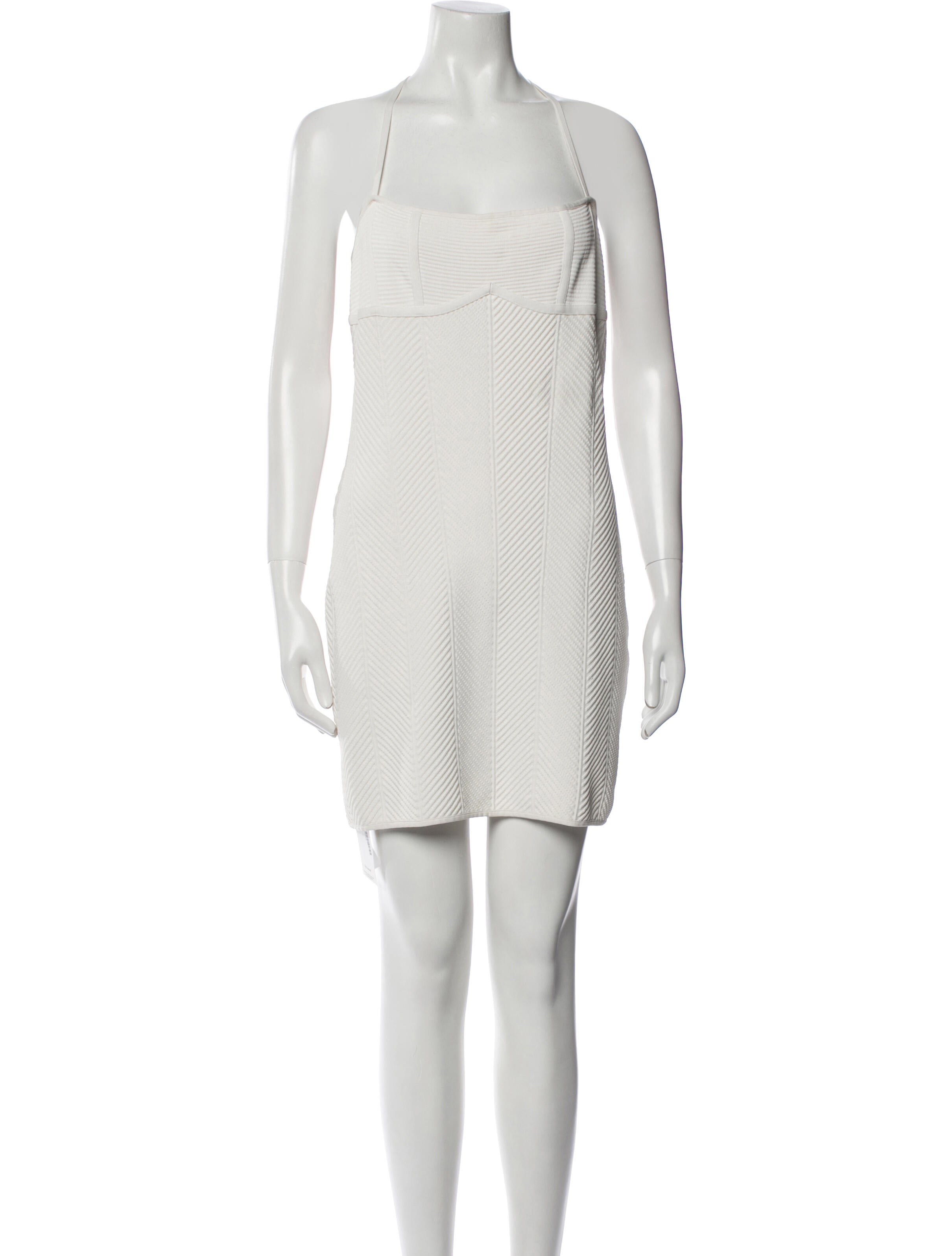 Herve Leger Square Neckline Mini Dress