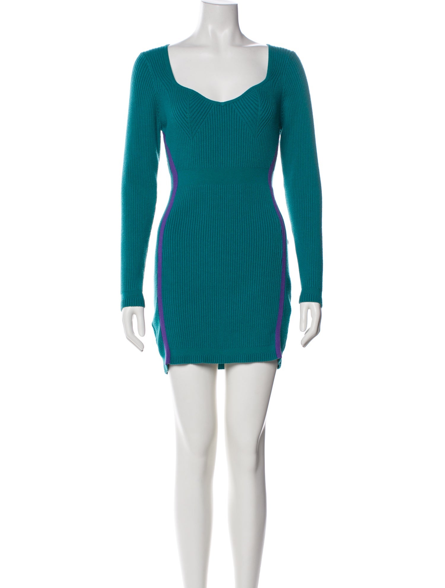 Herve Leger Square Neckline Mini Dress