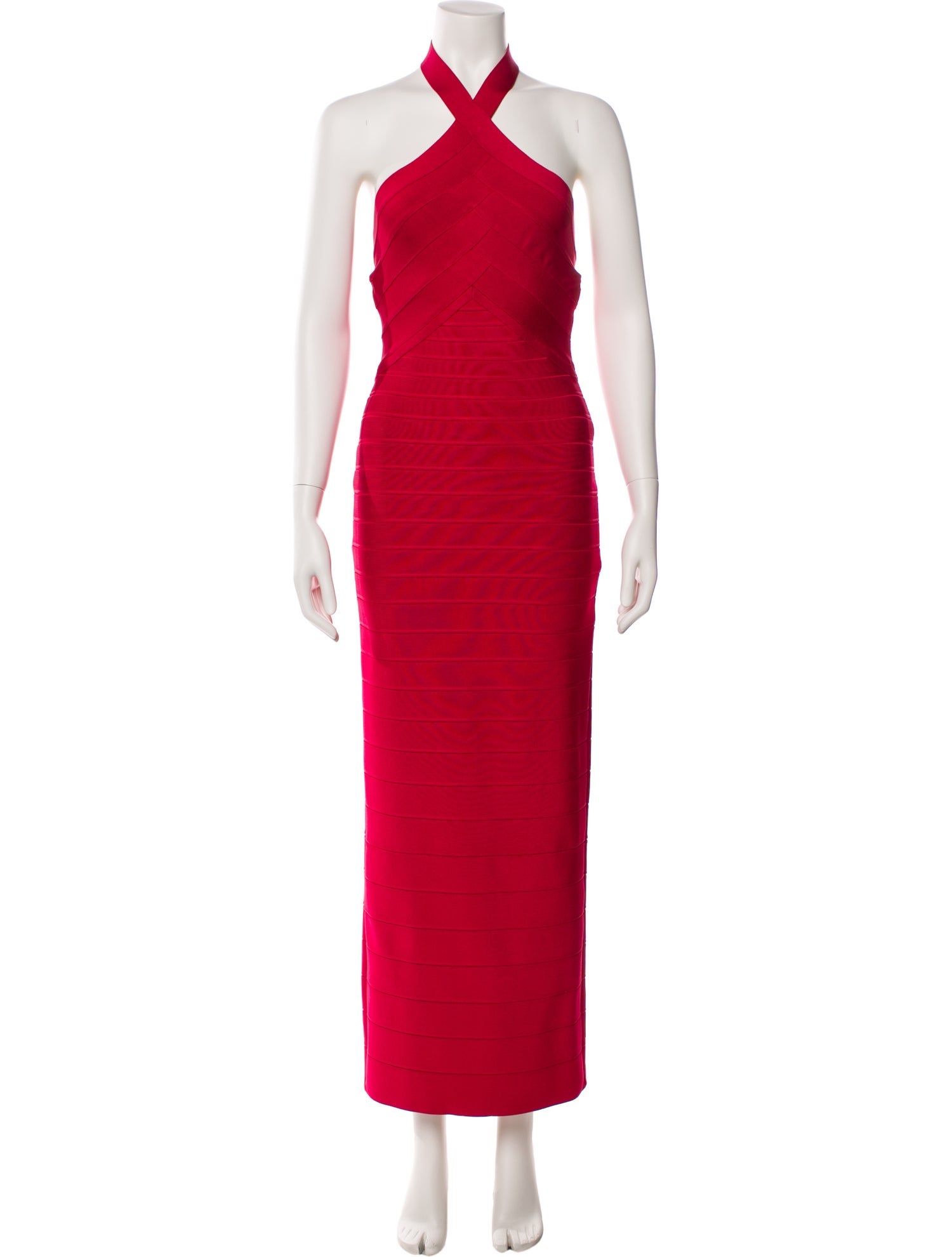 Herve Leger Halterneck Long Dress